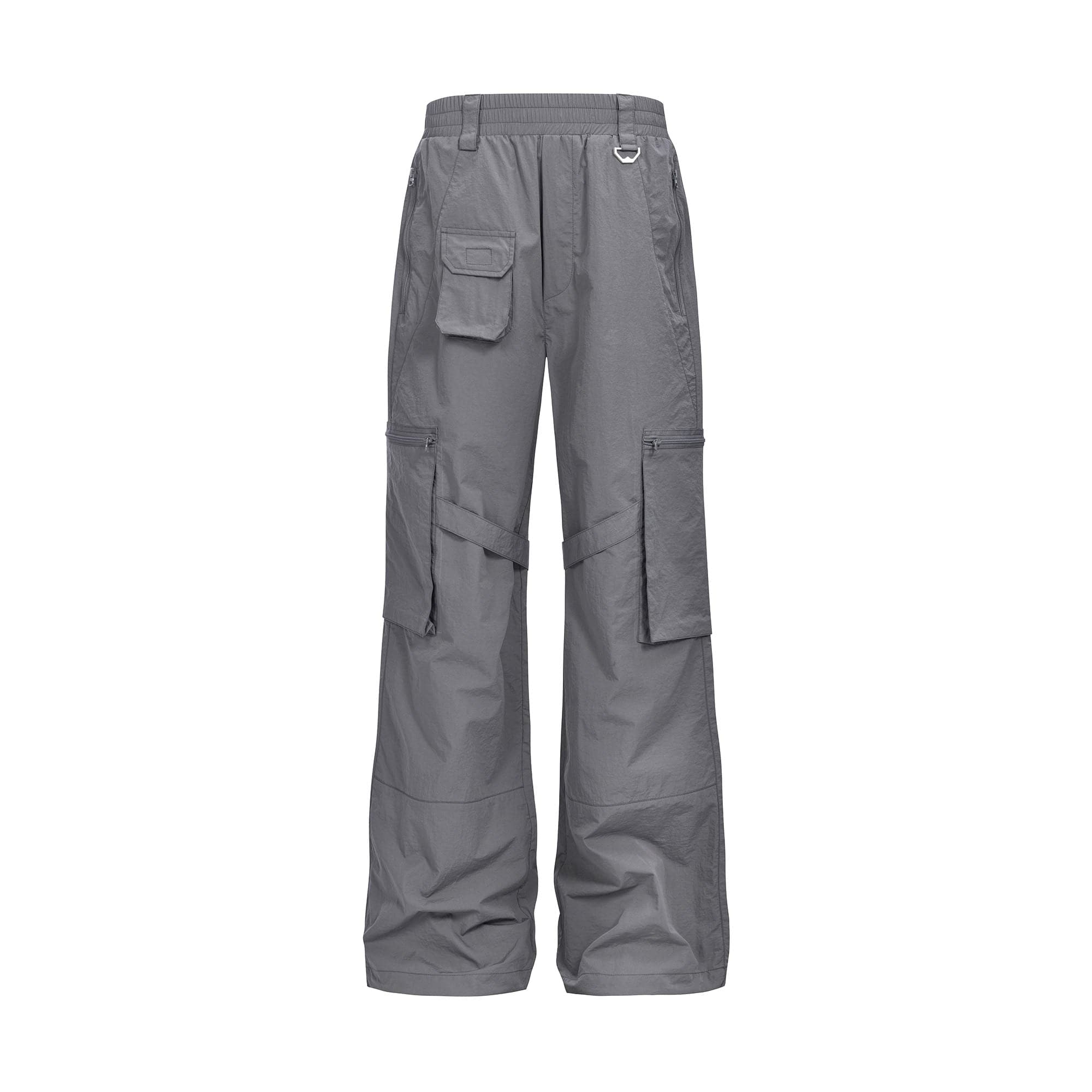 CATSSTAC Utility Multi-Pocket Buckled Cargo Pants-Pants-M-Gray-Free Shipping Leatheretro