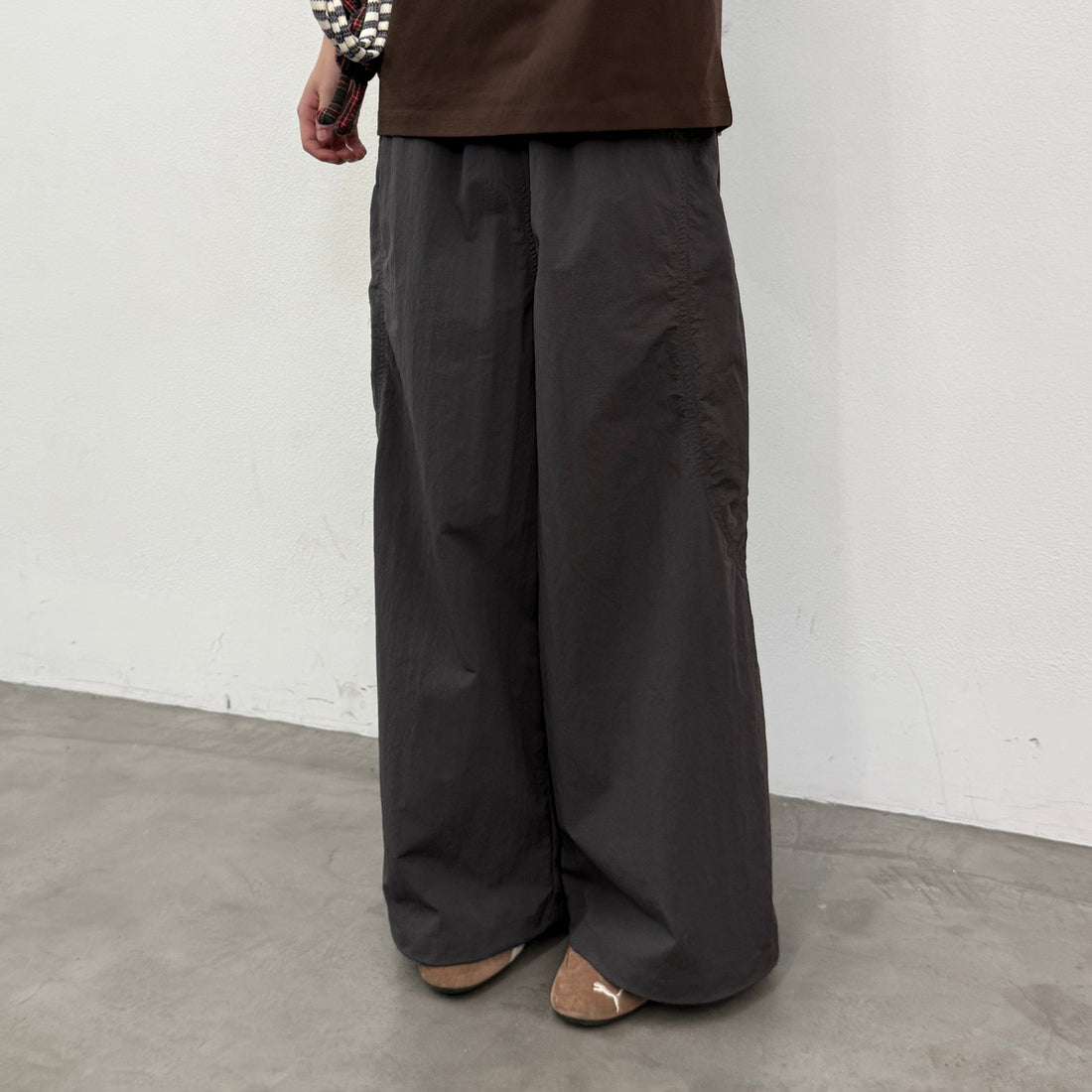 ROARINGWILD A ARCH Quick-Dry Wide-Leg Parachute Pants-Pants-XS-Green-Free Shipping Leatheretro