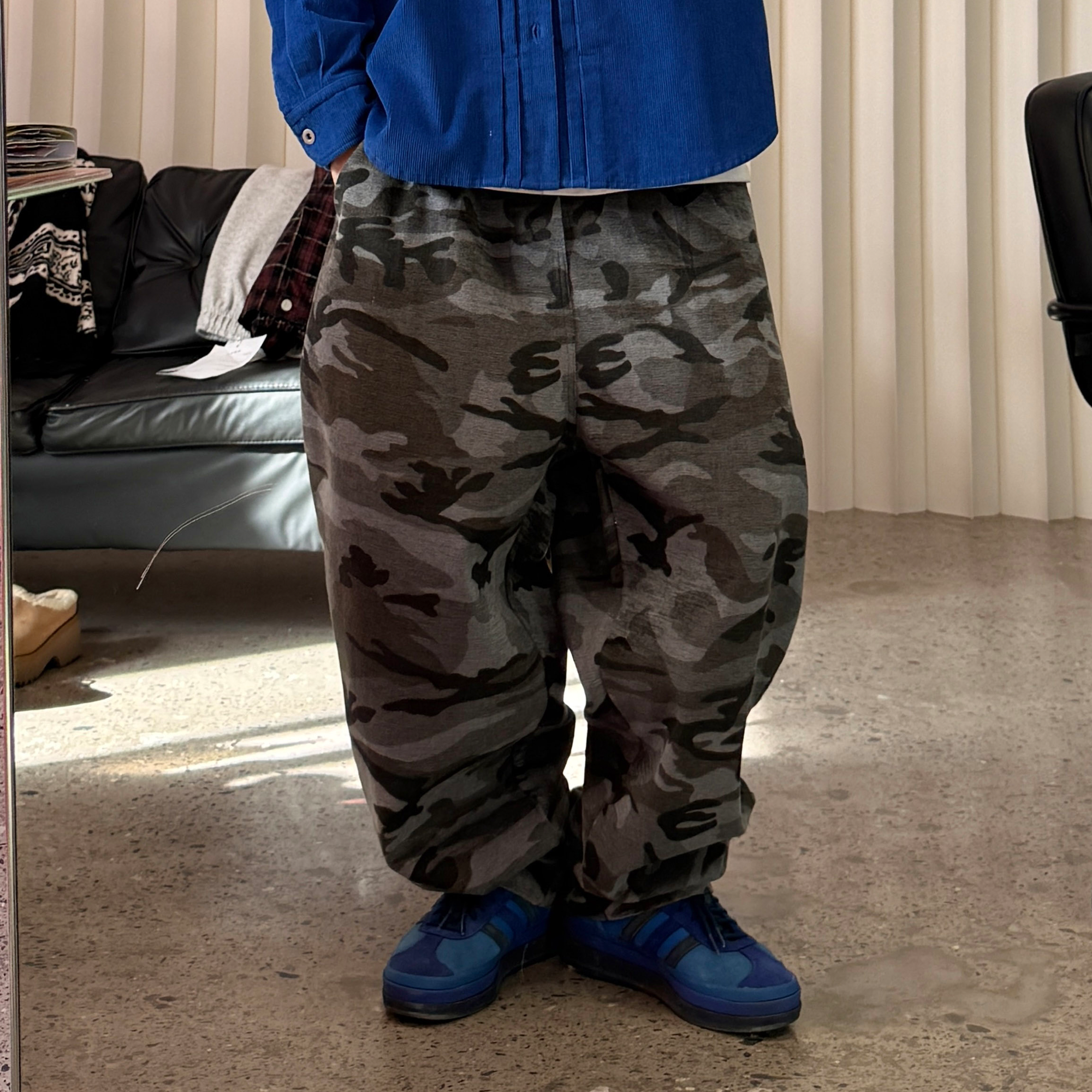 ME DA IGUAL Camo Elastic Waistband Tappered Pants-Pants-M-Free Shipping Leatheretro