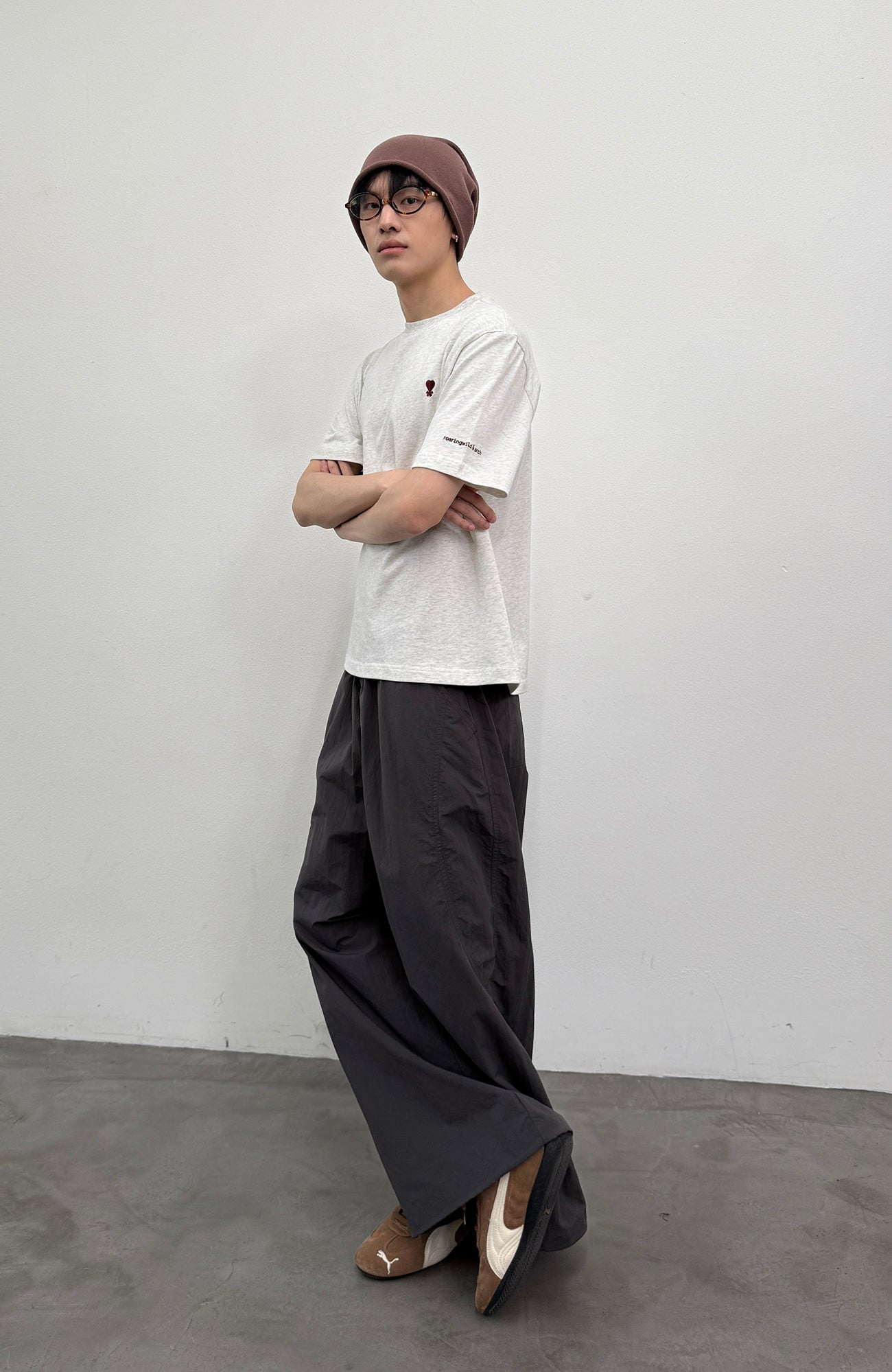 ROARINGWILD A ARCH Quick-Dry Wide-Leg Parachute Pants-Pants-XS-Green-Free Shipping Leatheretro