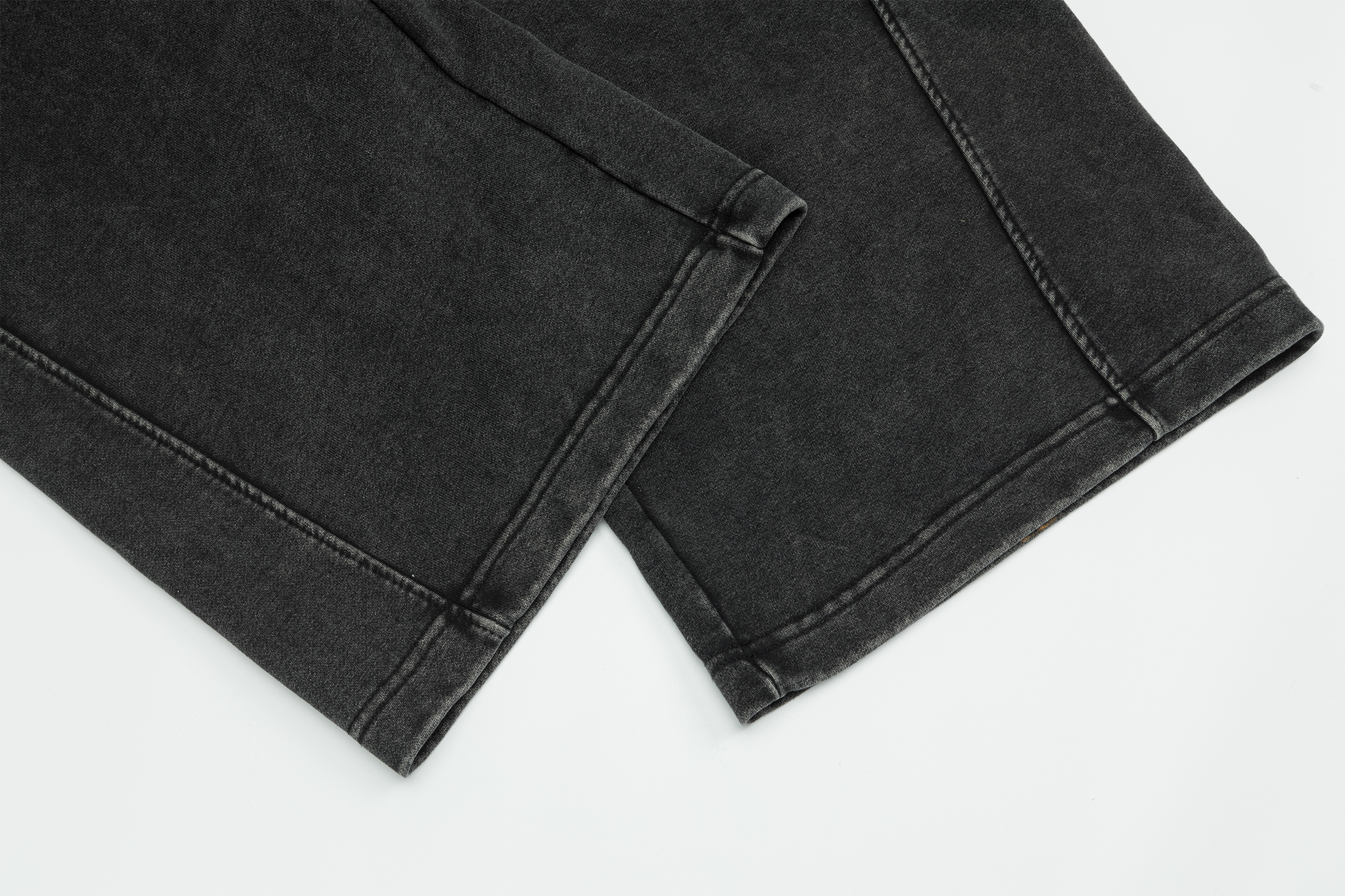 OVDY Retro Belt Curved-Leg Denim Pants-Pants-S-Black-Free Shipping Leatheretro