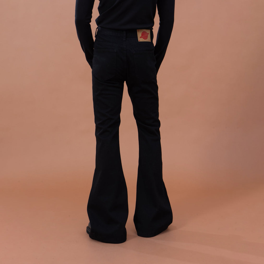 CLP Eyelet-Stud Stacked Hem Flared Jeans-Jeans-S-Free Shipping Leatheretro