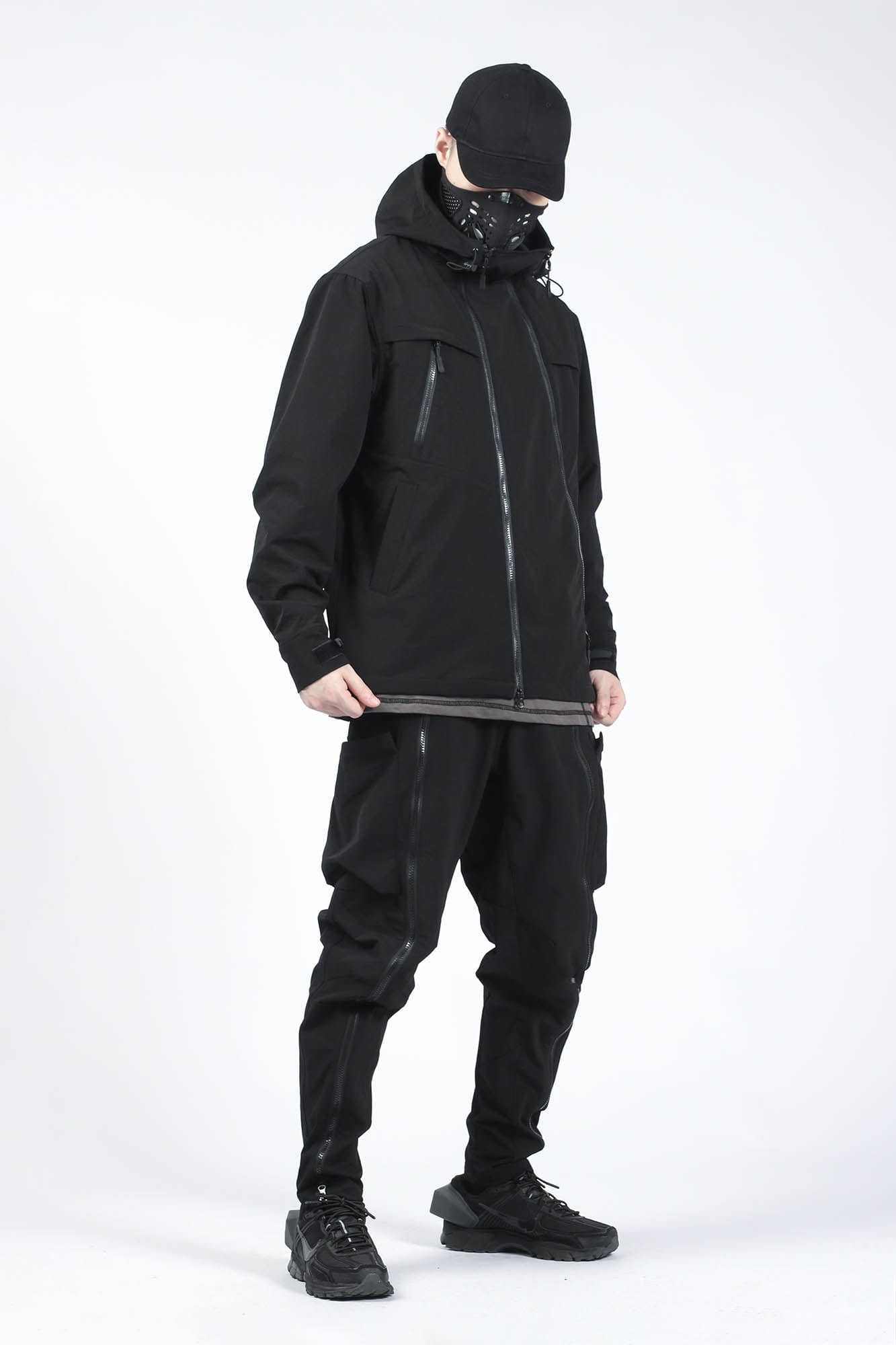 SILENSTORM Asymmetrical Multi-Zip Hooded Jacket-Jacket-S-Free Shipping Leatheretro