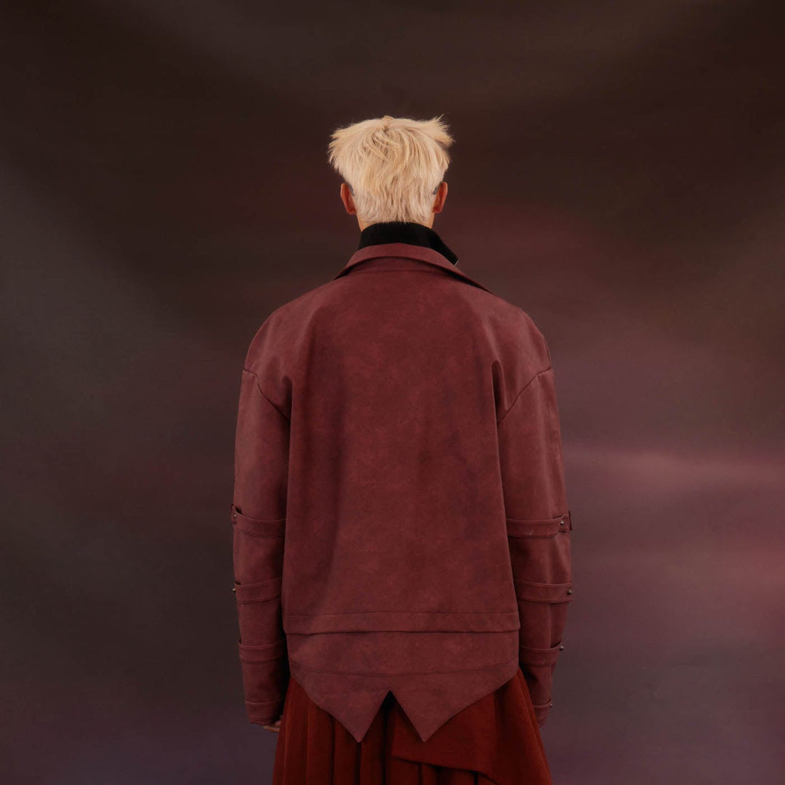 KADAKADA Swallowtail Rivet Zipper Faux Leather Jacket-Jacket-M-Free Shipping Leatheretro