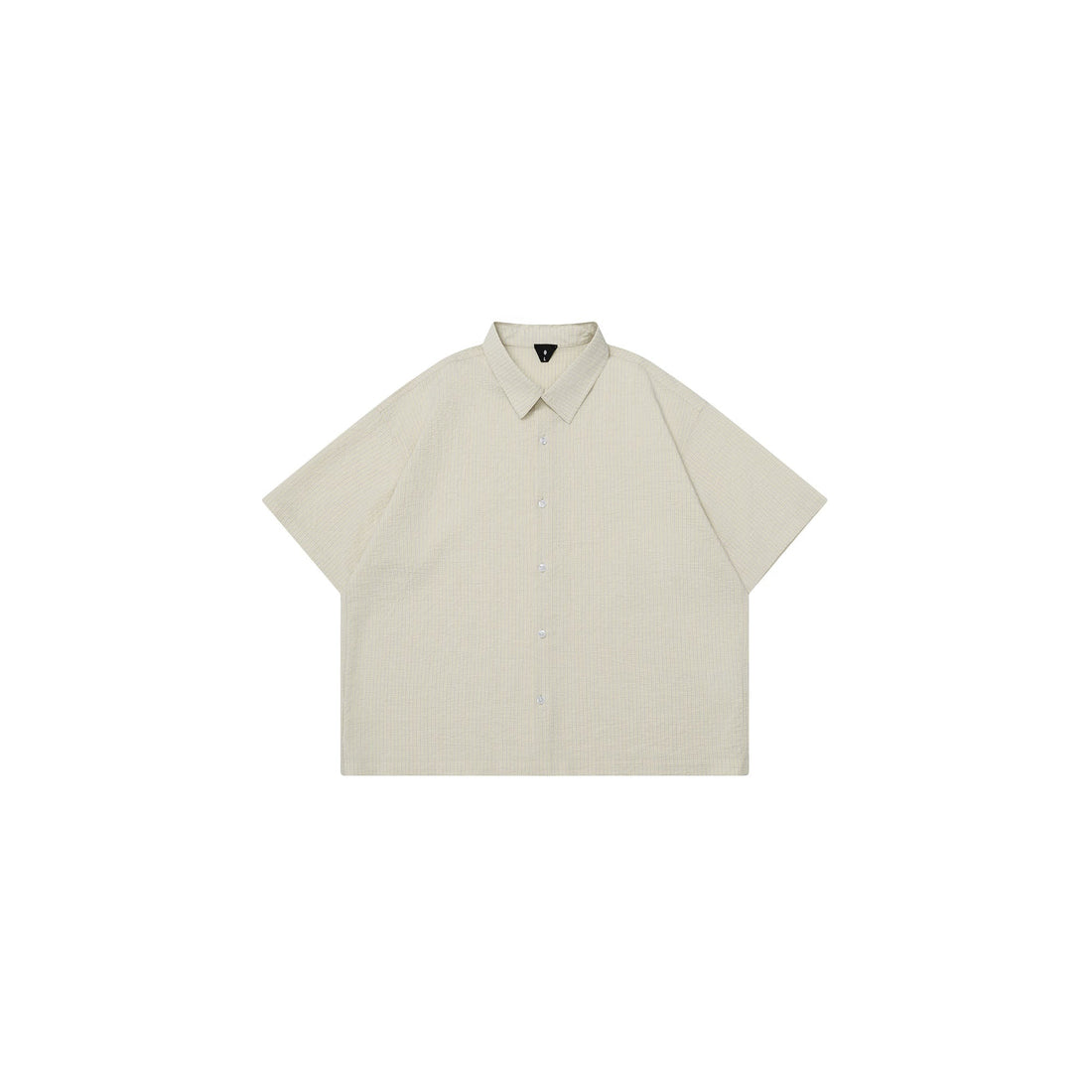 OVDY Striped Seersucker Half Shirt-Half shirt-S-Free Shipping Leatheretro
