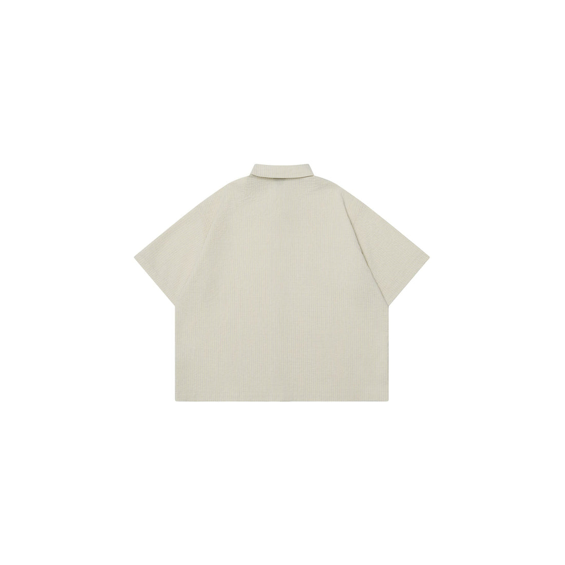 OVDY Striped Seersucker Half Shirt-Half shirt-S-Free Shipping Leatheretro