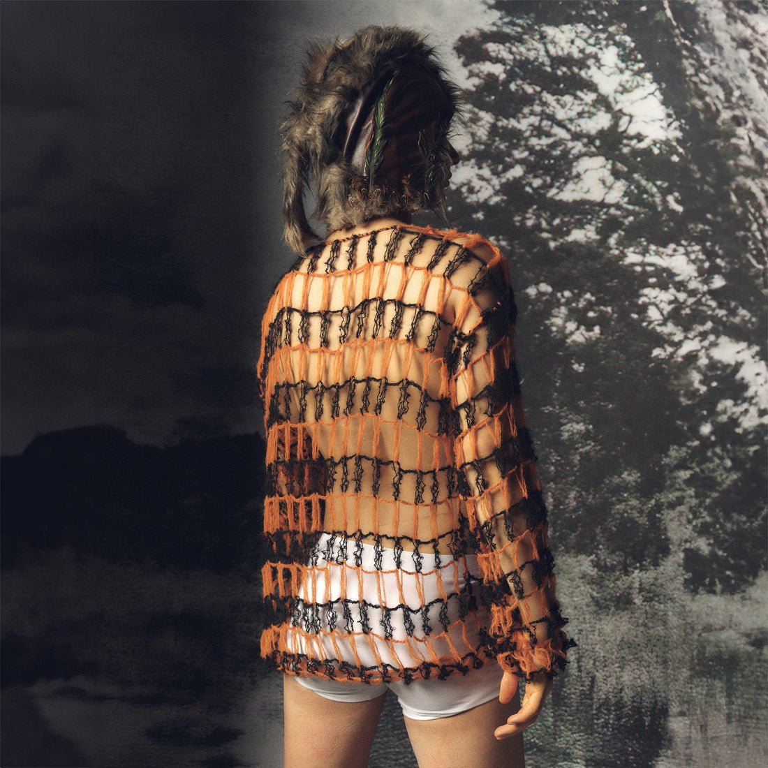 KADAKADA Hollow Mesh Handcrafted Sweater-Sweater-M-Free Shipping Leatheretro