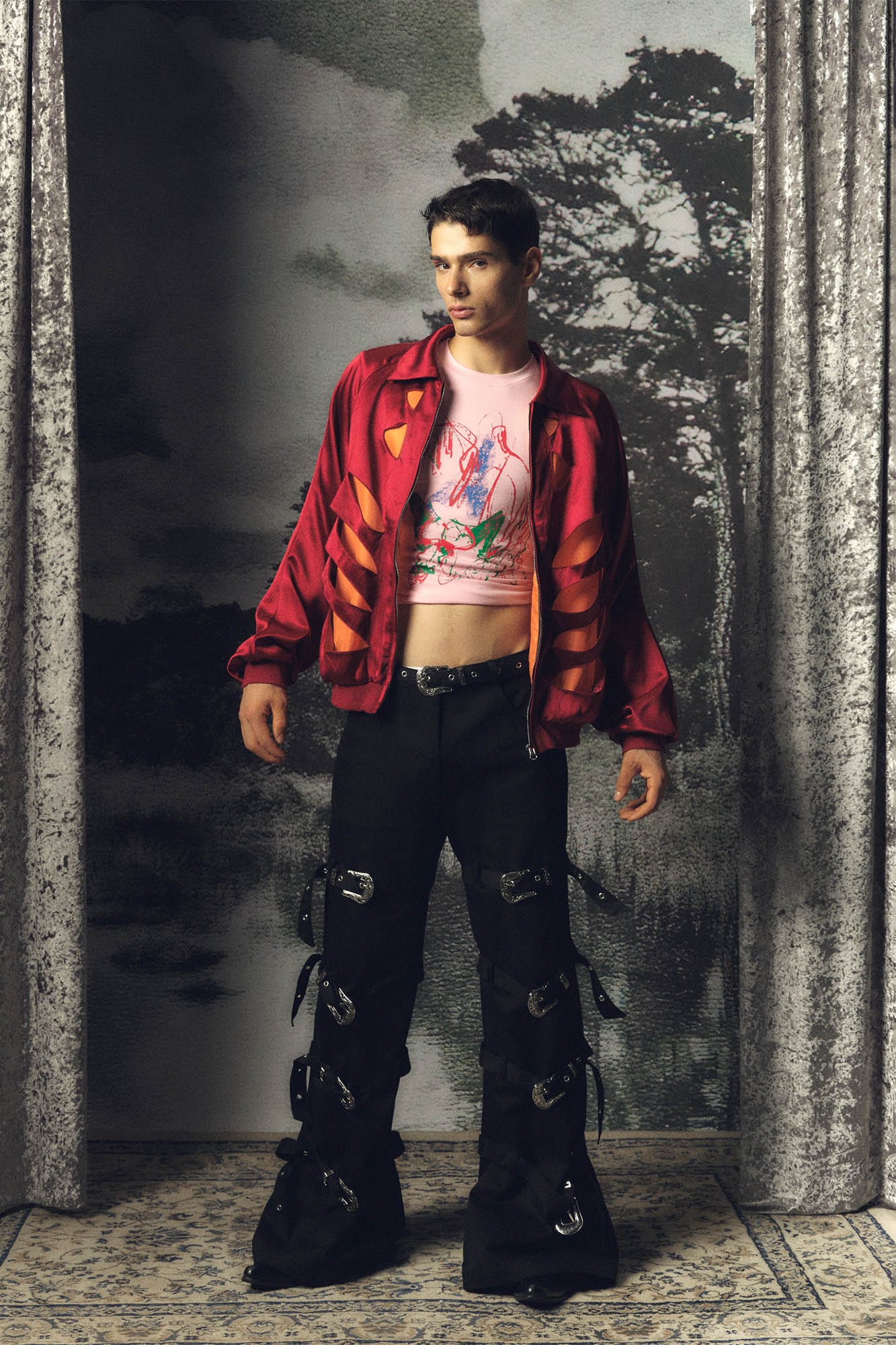 KADAKADA Buckled Bondage Pants-Pants-S - 31"-Free Shipping Leatheretro