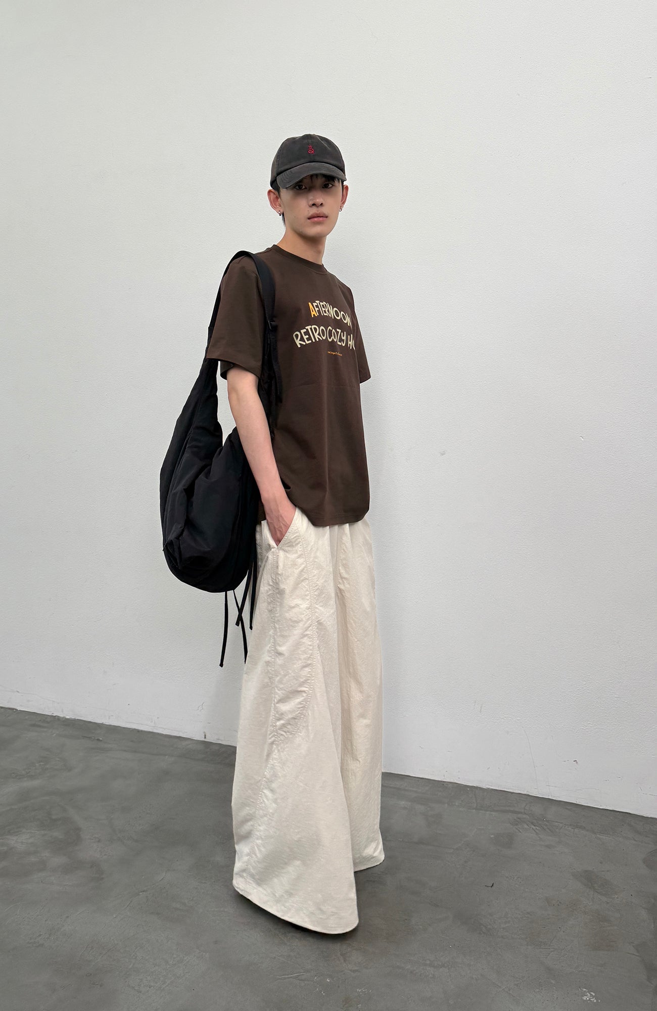ROARINGWILD A ARCH Quick-Dry Wide-Leg Parachute Pants-Pants-XS-Green-Free Shipping Leatheretro