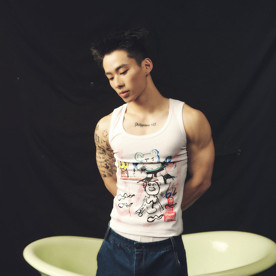 KADAKADA Doodle Graphics Tank Top-Tank Top-S-Free Shipping Leatheretro