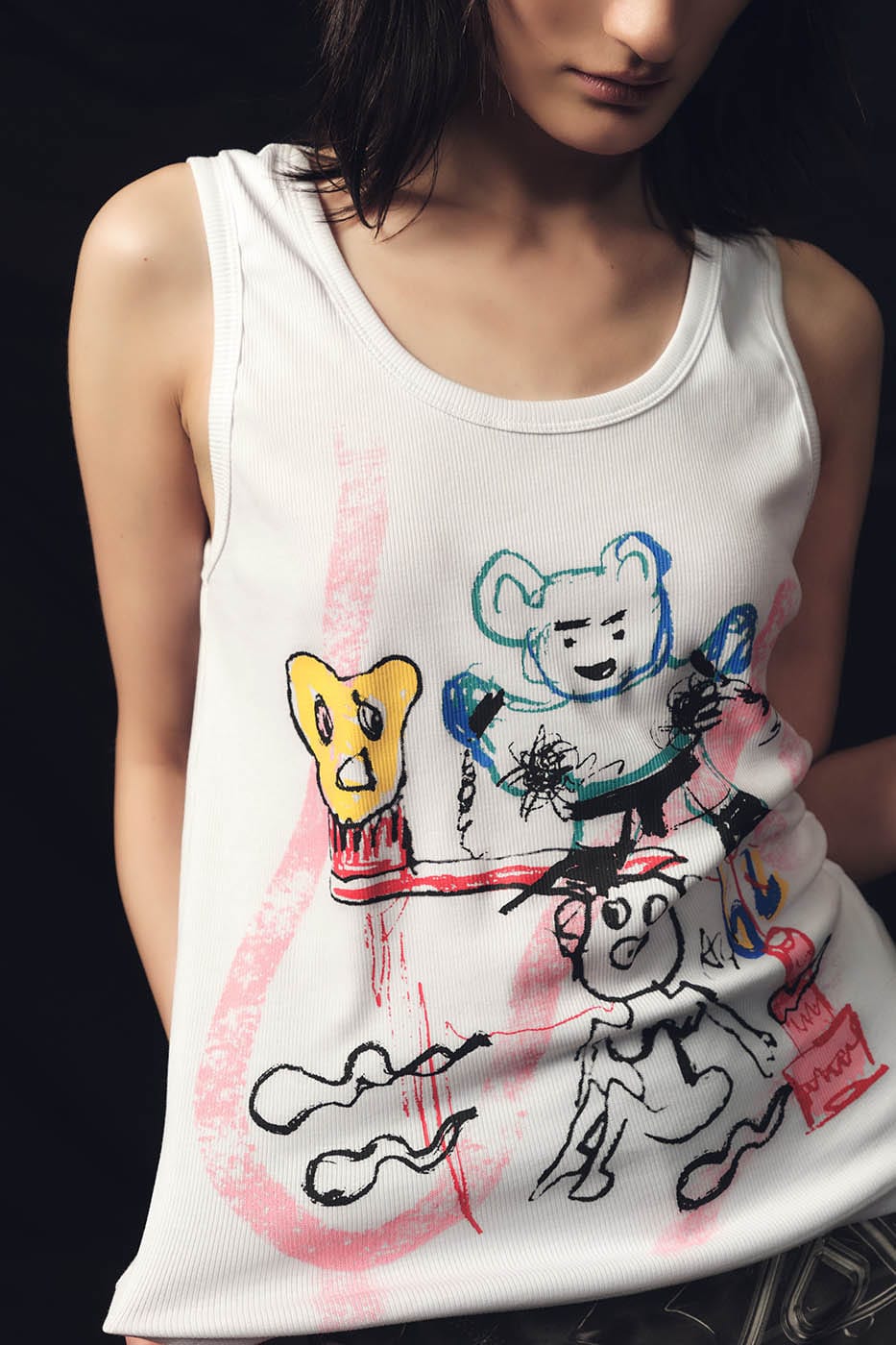 KADAKADA Doodle Graphics Tank Top-Tank Top-S-Free Shipping Leatheretro
