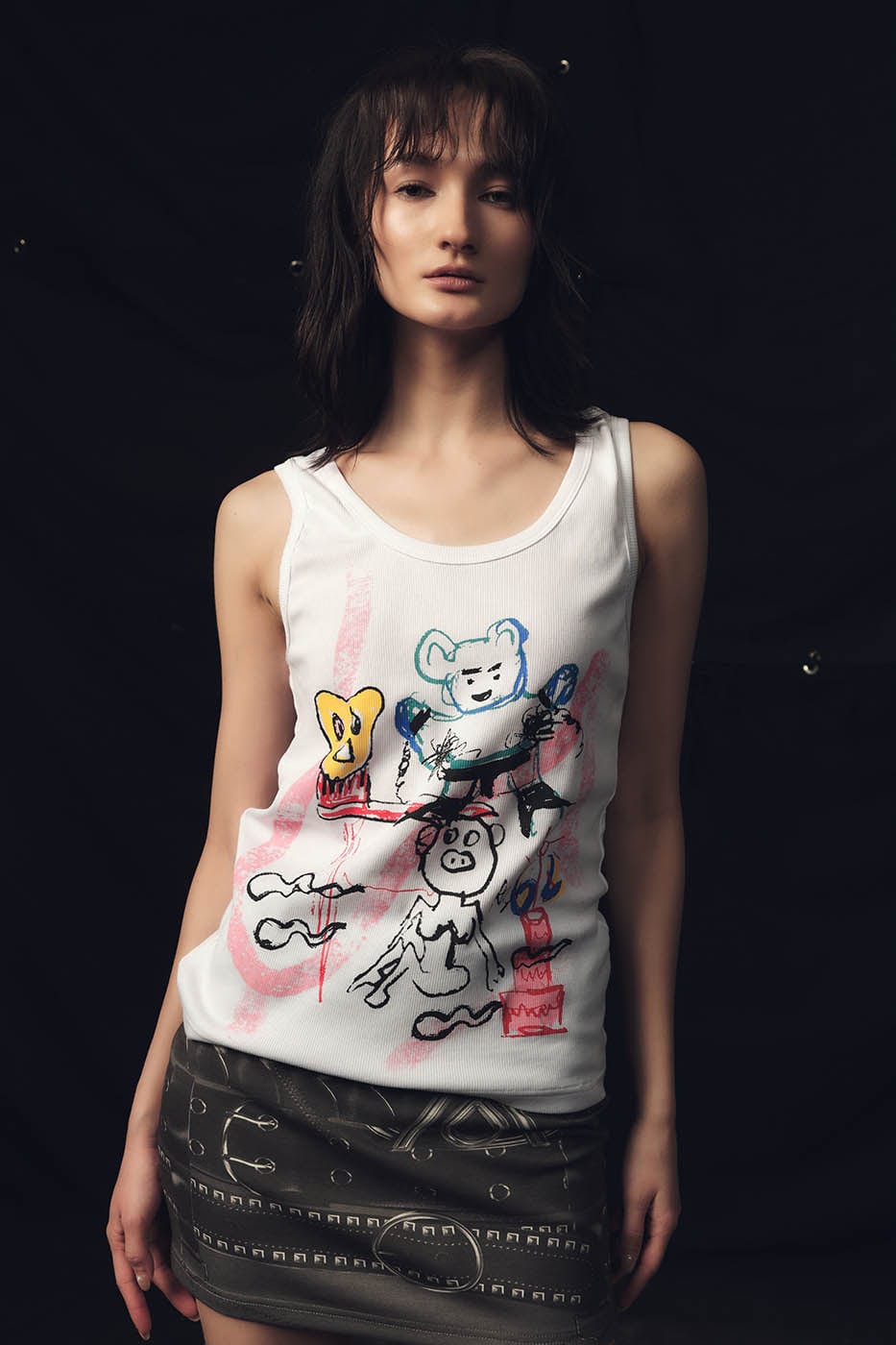 KADAKADA Doodle Graphics Tank Top-Tank Top-S-Free Shipping Leatheretro