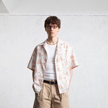 LEONSENSE Modern Body Full-Print Half Shirt-Half shirt-S-Free Shipping Leatheretro