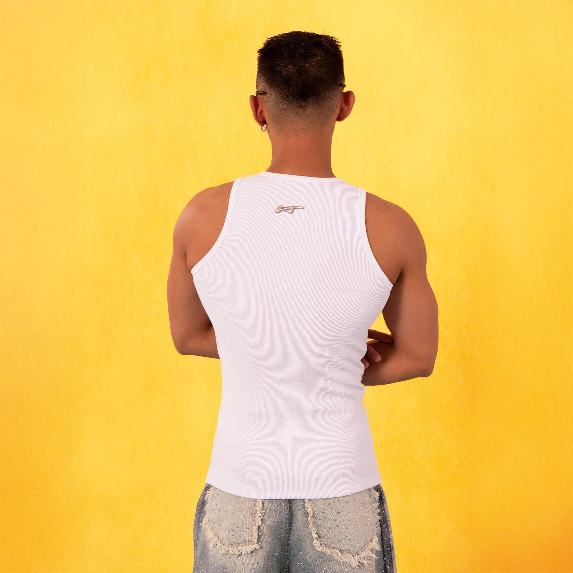 CLP Sparkle Diamond Ribbed Tank Top-Tank Top-S-Black-Free Shipping Leatheretro