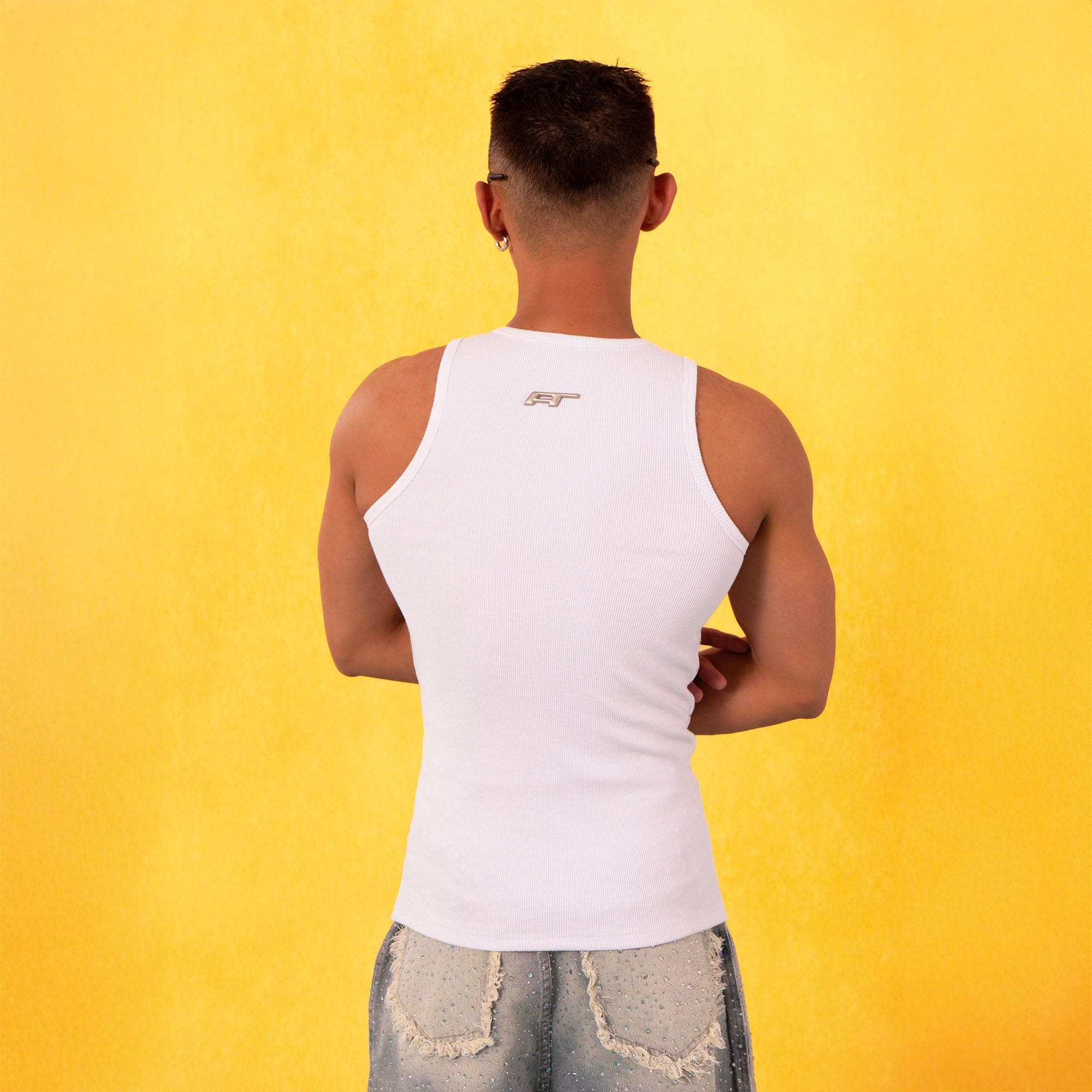 CLP Sparkle Diamond Ribbed Tank Top-Tank Top-S-Black-Free Shipping Leatheretro