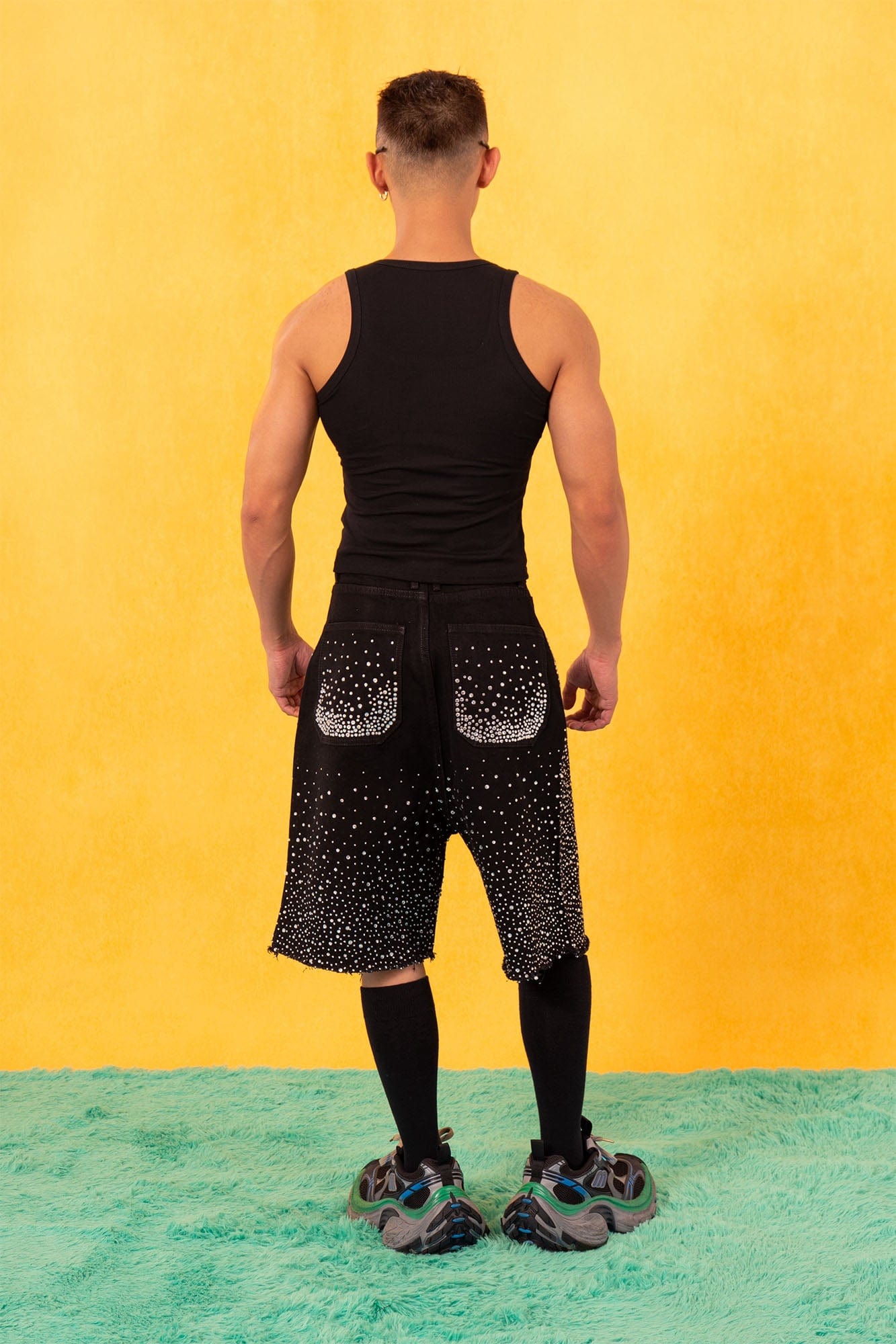 CLP Star Graphic Ribbed Tank Top-Tank Top-S-Black-Free Shipping Leatheretro