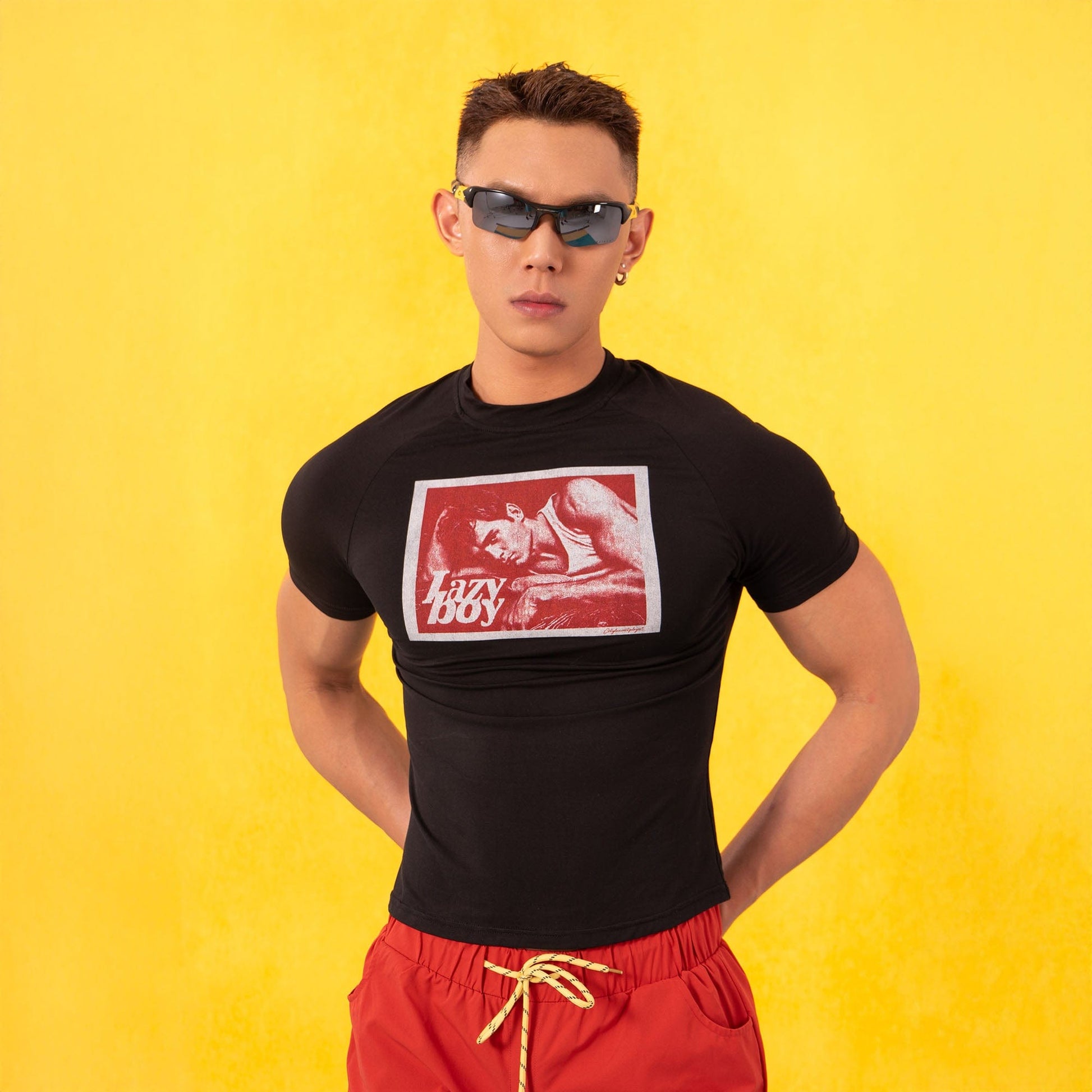 CLP Lazy Boy Graphic Slim T-Shirt-T Shirt-S-Free Shipping Leatheretro