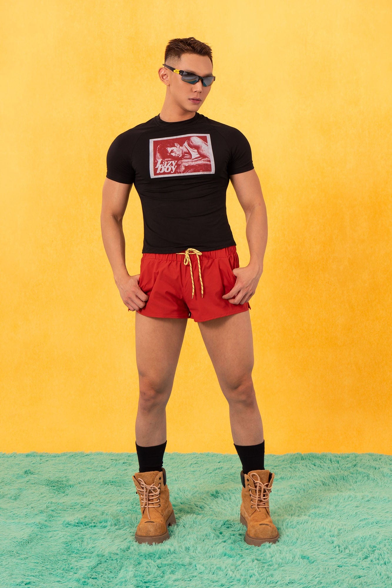 CLP Lazy Boy Graphic Slim T-Shirt-T Shirt-S-Free Shipping Leatheretro