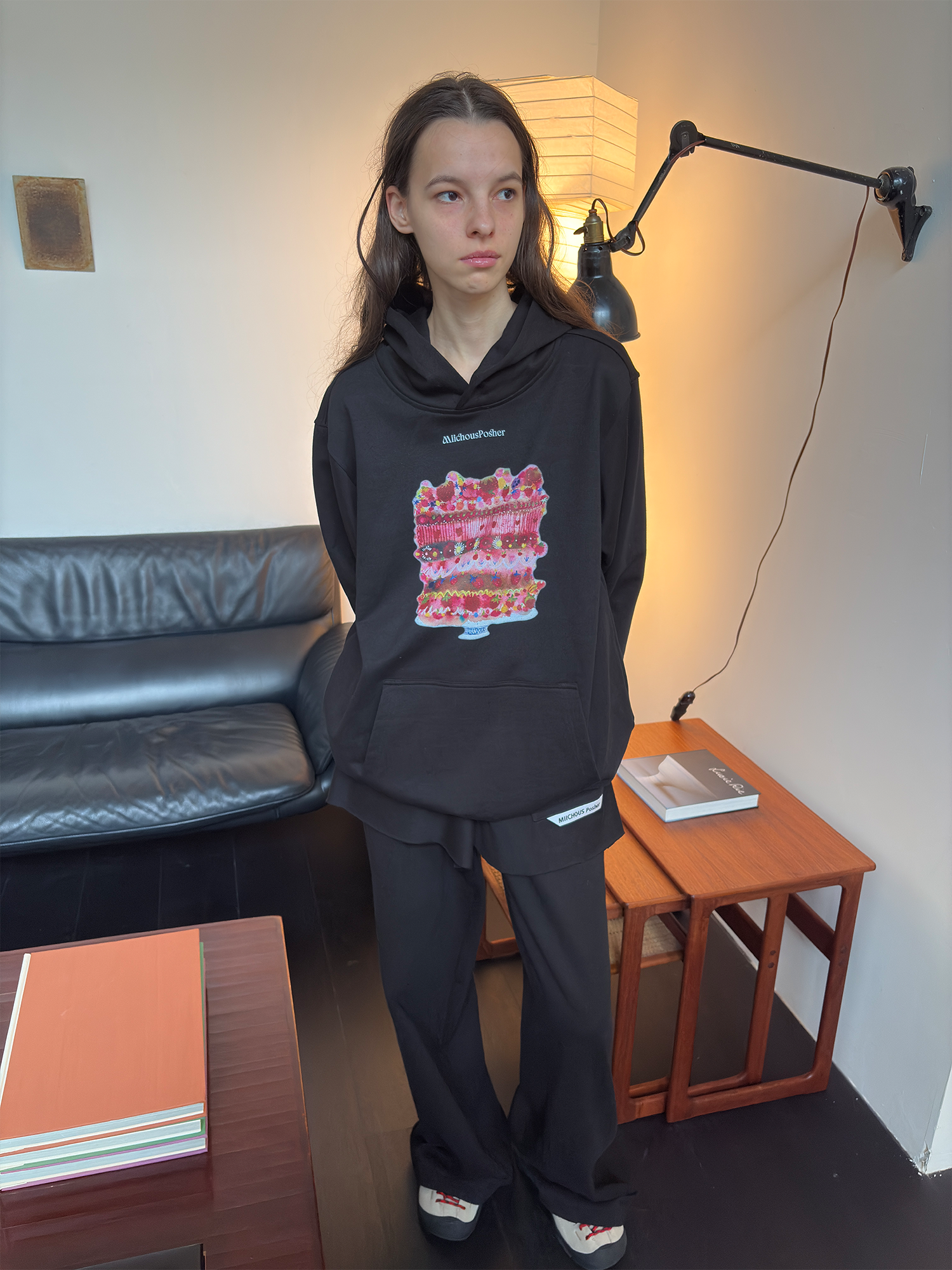 MIICHOUS Cake Graphic Oversized Hoodie-Sweatshirt-S-White-Free Shipping Leatheretro