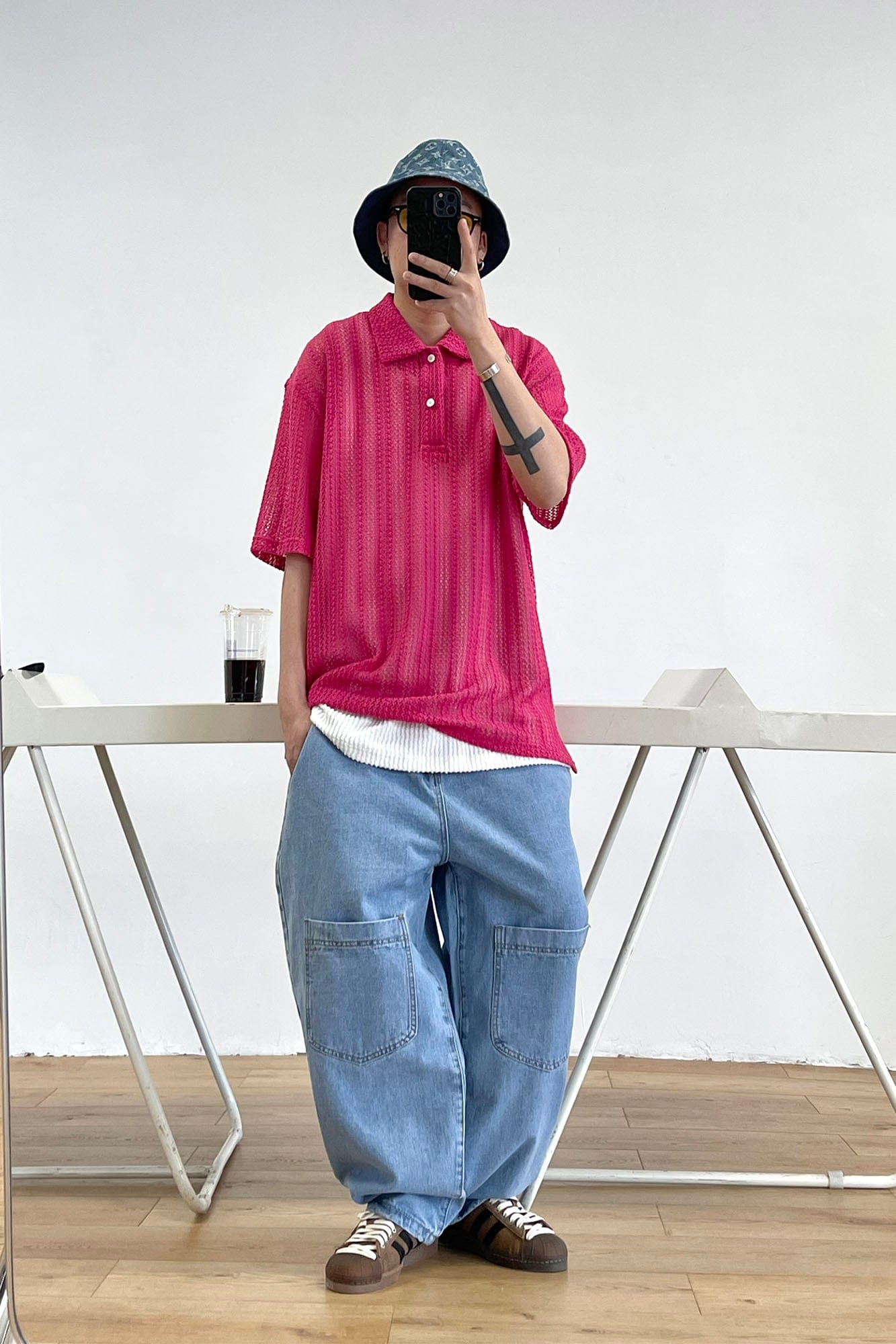 ME DA IGUAL Retro Washed Paneled Jeans-Jeans-M-Free Shipping Leatheretro