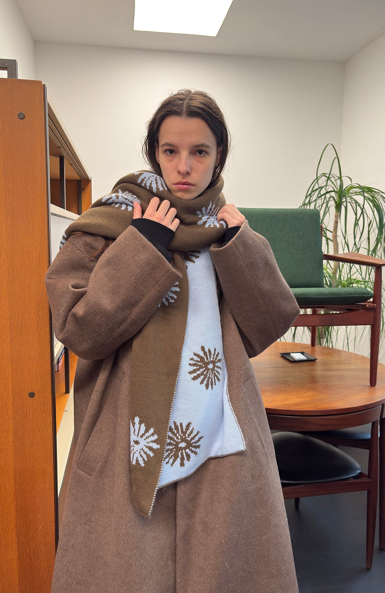 MIICHOUS Floral Embroidered Detachable Liner Overcoat-Jacket-S-Brown-Free Shipping Leatheretro