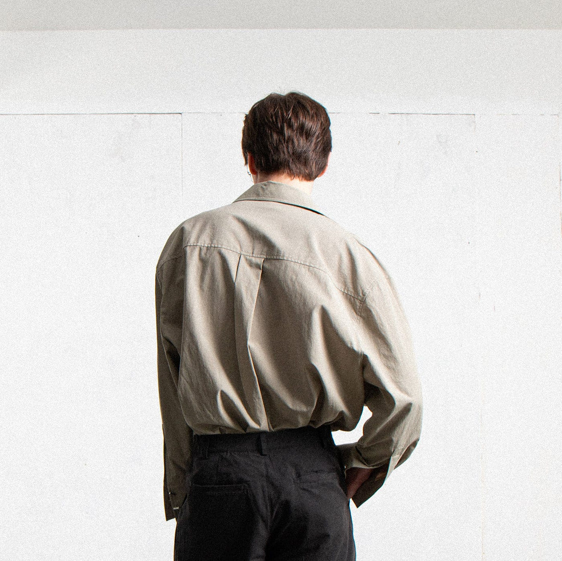 LEONSENSE Modern Pleated Shirt-Shirt-S-Free Shipping Leatheretro