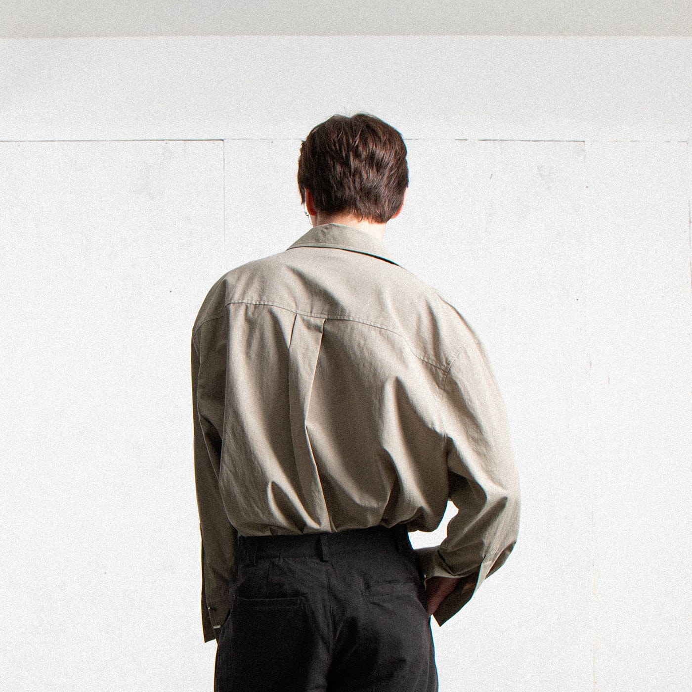 LEONSENSE Modern Pleated Shirt-Shirt-S-Free Shipping Leatheretro