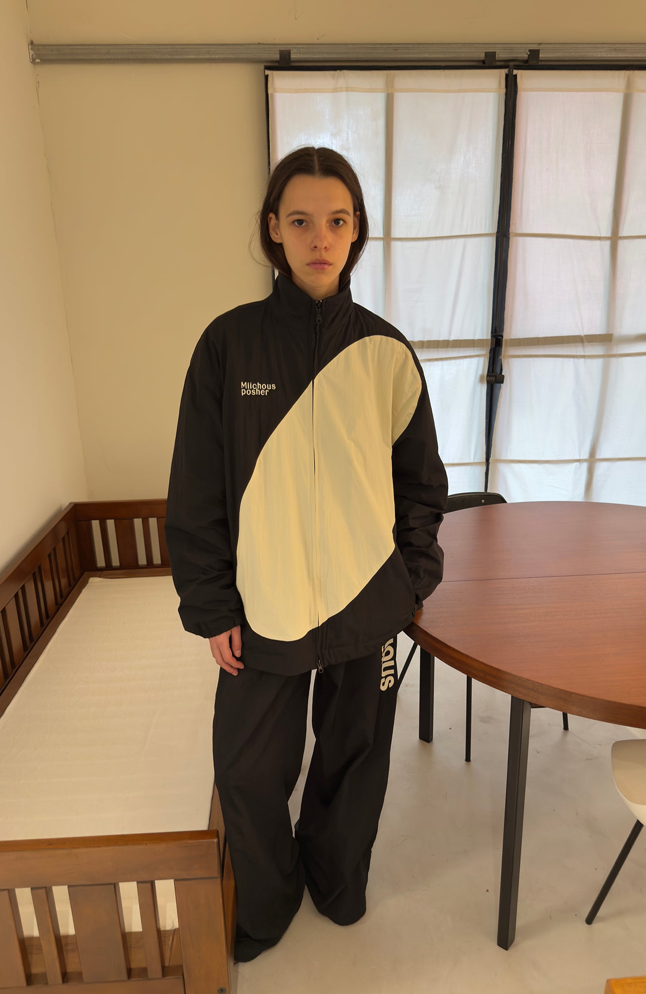 MIICHOUS Contrast Curved Paneled Padded Jacket-Jacket-S-Black-Free Shipping Leatheretro