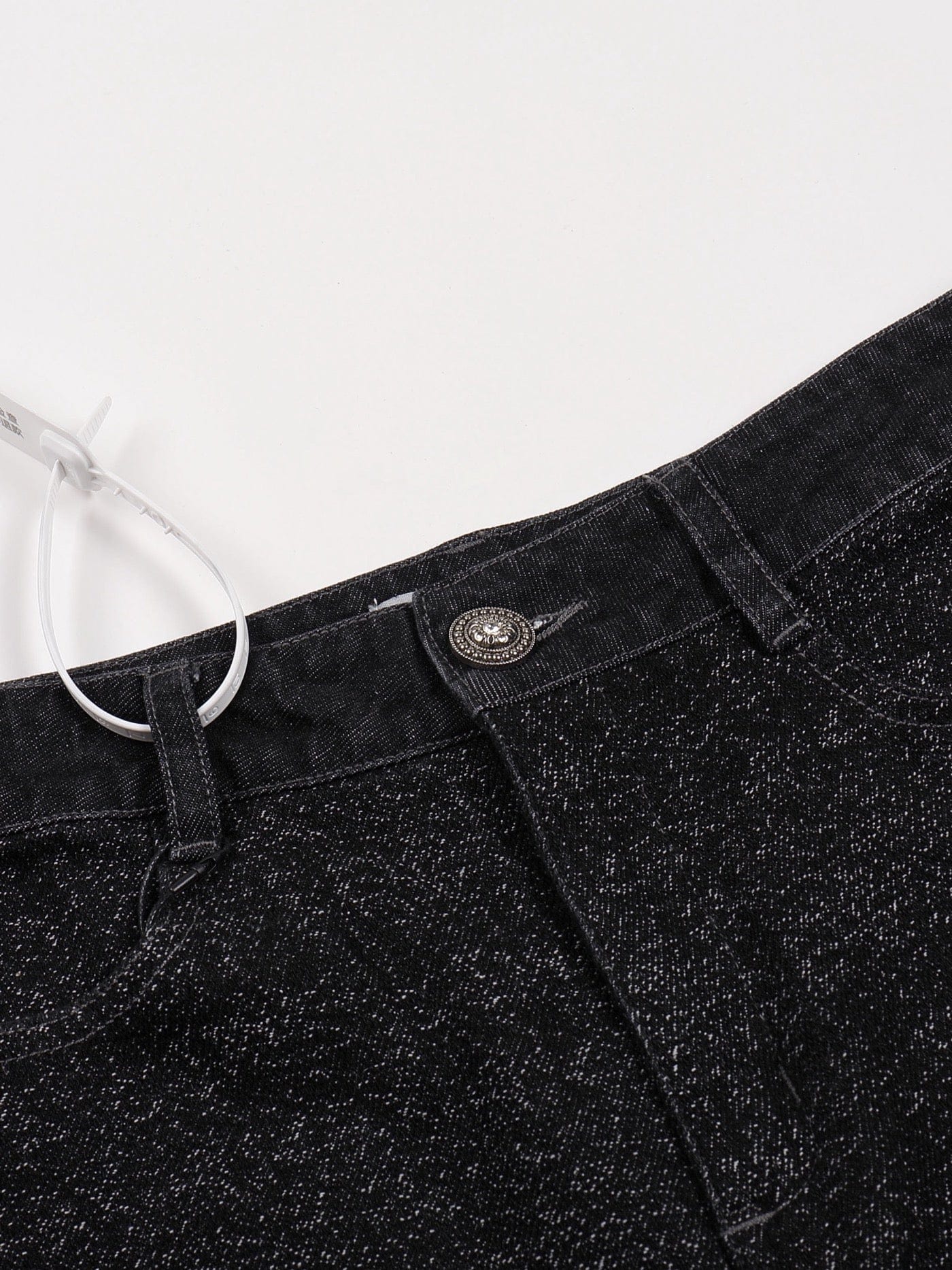 DND4DES Raw-Edge Faux Fur Spliced Jeans-Jeans-S-Free Shipping Leatheretro