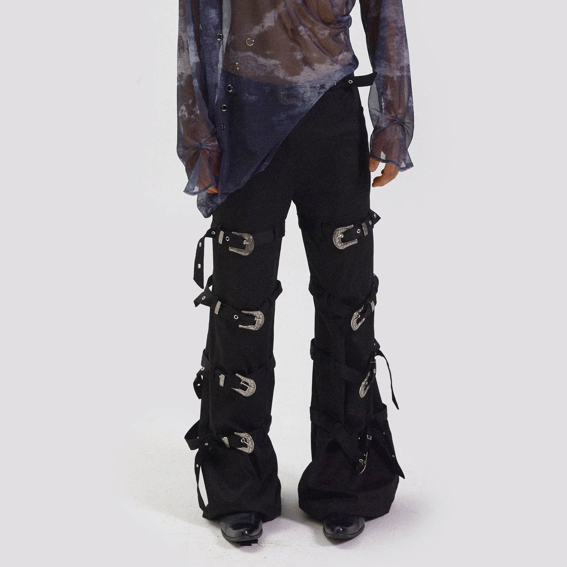 KADAKADA Buckled Bondage Pants-Pants-S - 31"-Free Shipping Leatheretro