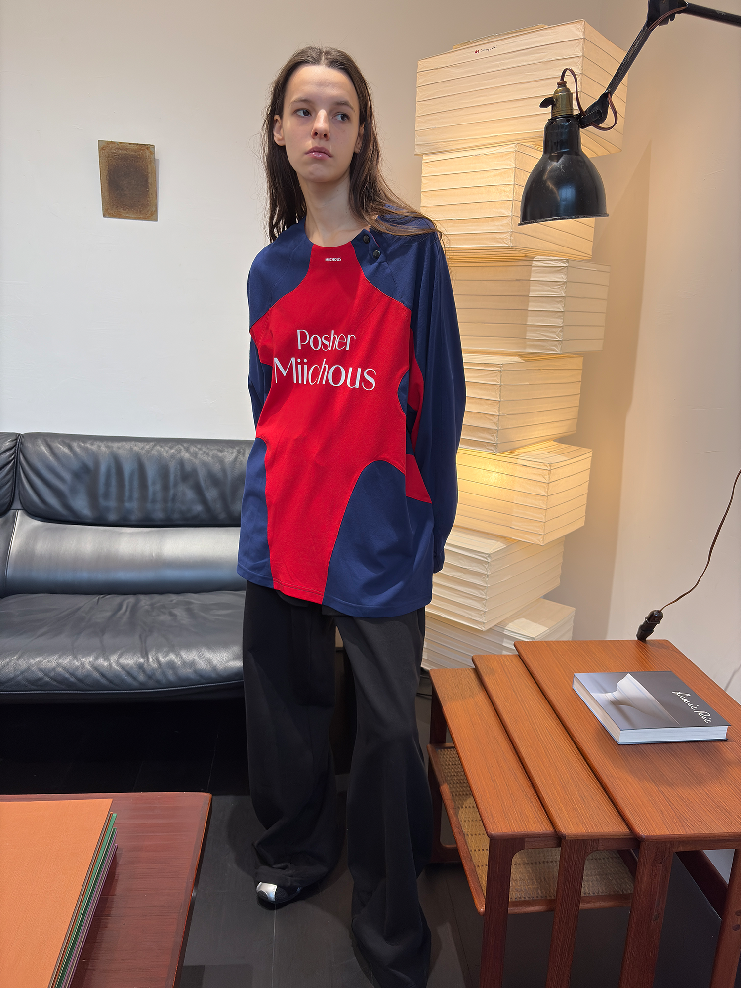 MIICHOUS Contrast Raglan Graphic Long-Sleeve Tee-L/S Tee-S-Red-Free Shipping Leatheretro
