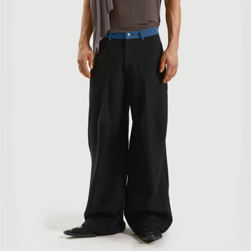 KADAKADA Spliced Oversized Suit Pants-Pants-S-Free Shipping Leatheretro