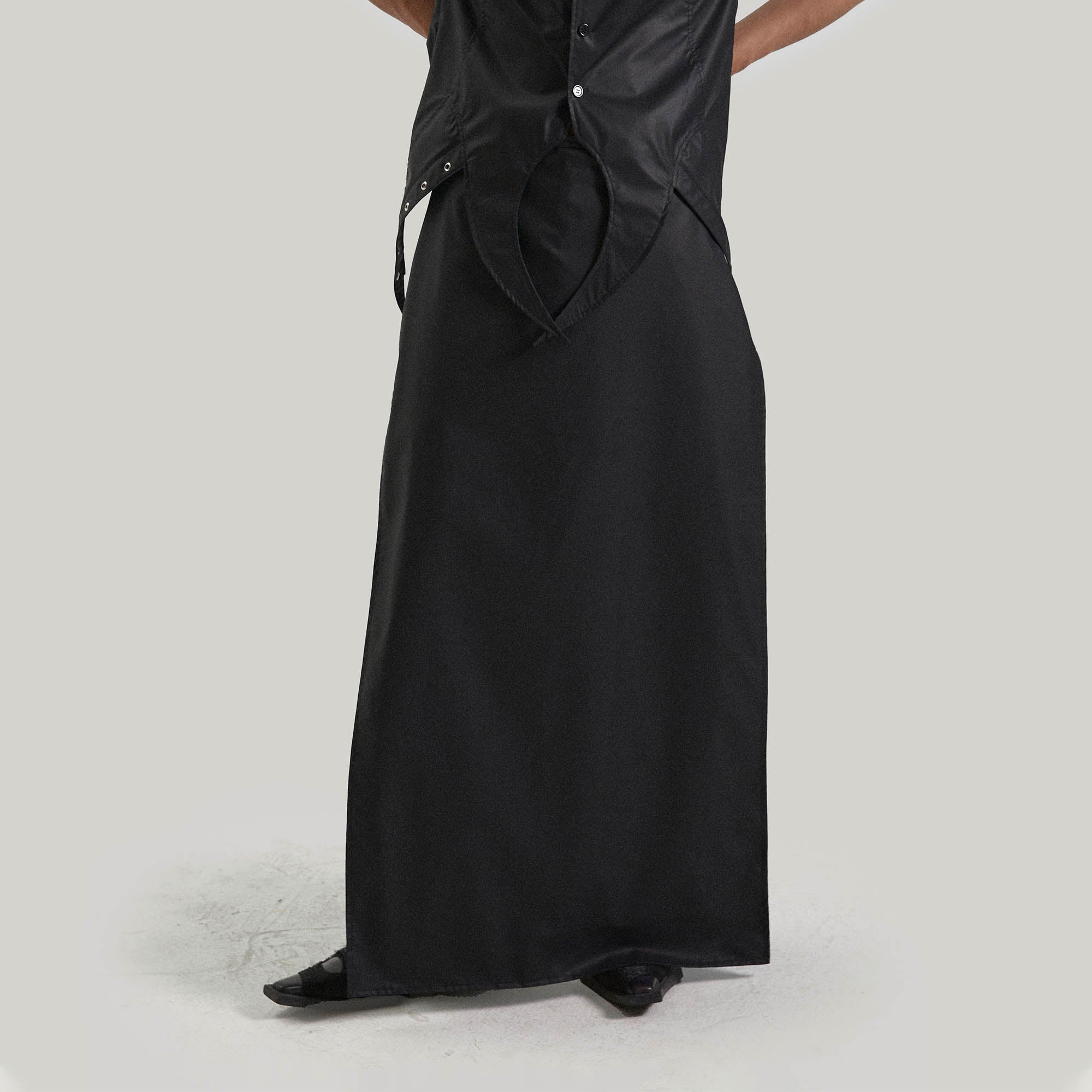 KADAKADA Detachable Cloak Faux Leather Pants-Pants-S-Free Shipping Leatheretro