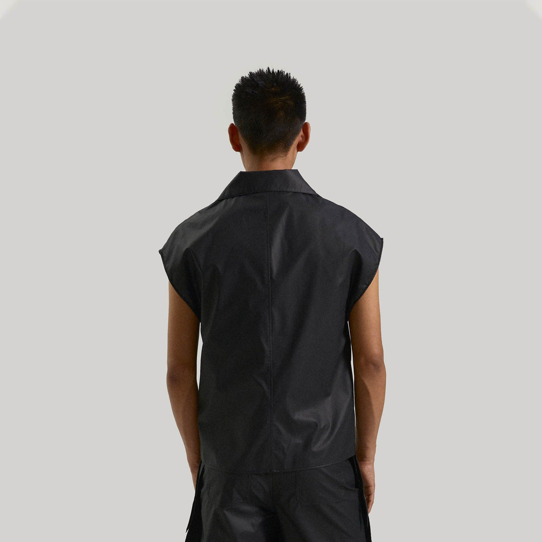 KADAKADA Pointed Hem Faux Leather Vest-Vest-M-Free Shipping Leatheretro