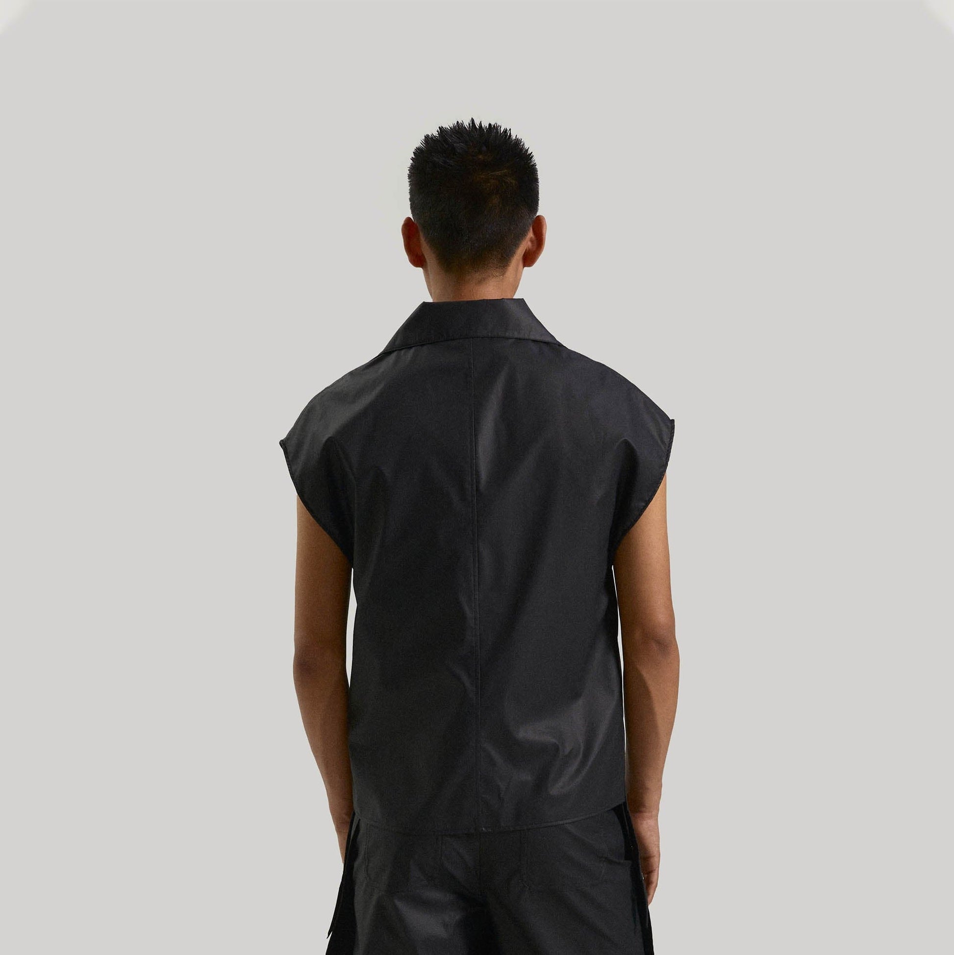KADAKADA Pointed Hem Faux Leather Vest-Vest-M-Free Shipping Leatheretro