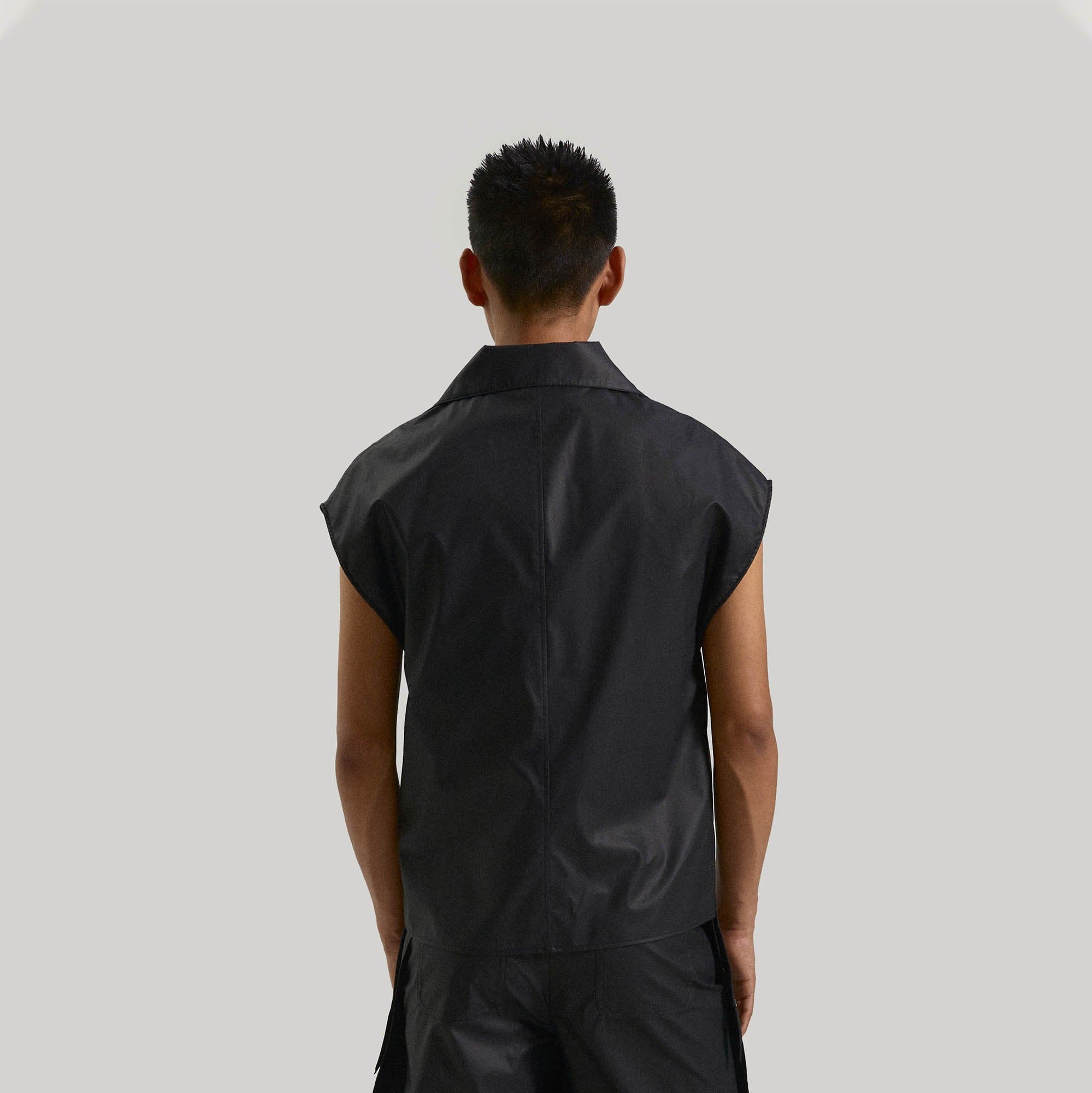 KADAKADA Pointed Hem Faux Leather Vest-Vest-M-Free Shipping Leatheretro