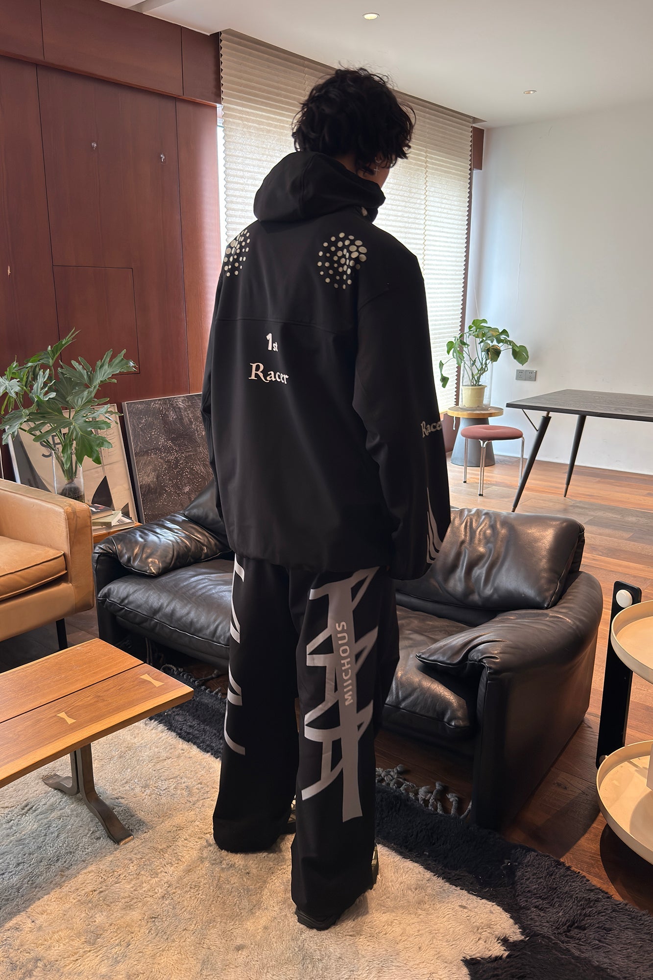 MIICHOUS 1st 3A Graphic Wide-Leg Track Pants-Pants-S-Free Shipping Leatheretro