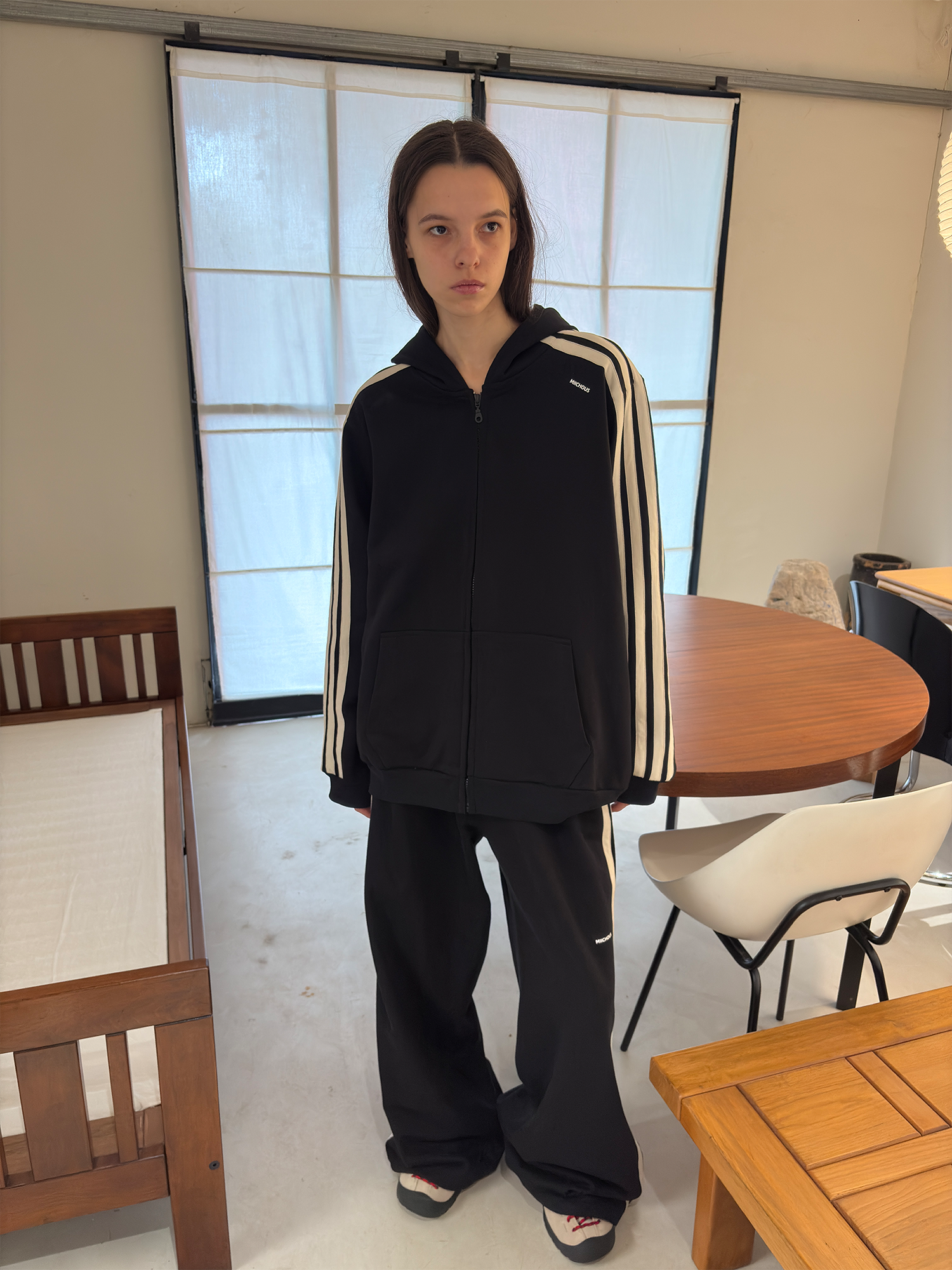 MIICHOUS Essential Stripe Wide-Leg Pants-Pants-S-Free Shipping Leatheretro