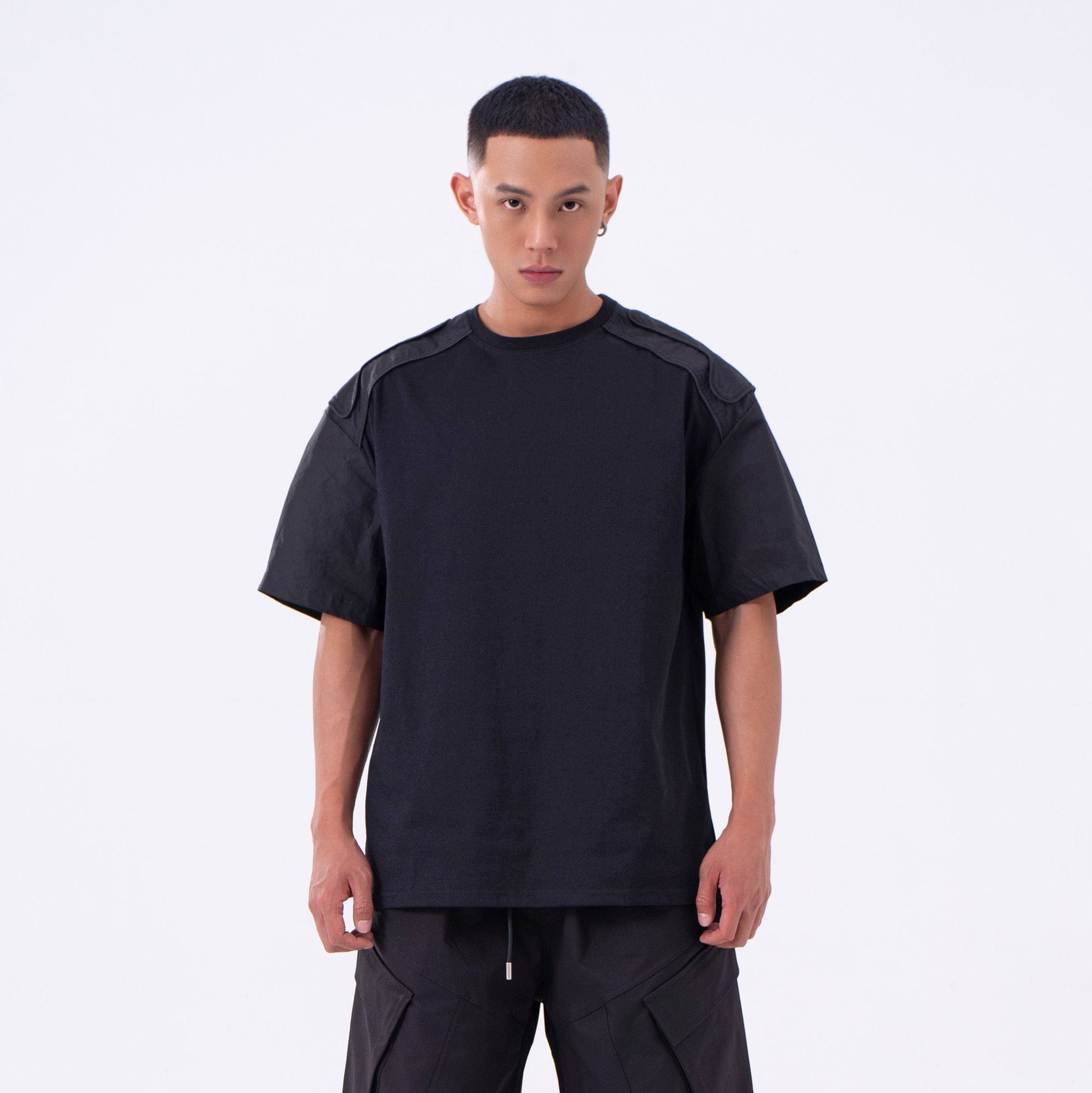 CLP The Epaulette T-Shirt-T Shirt-M-Black-Free Shipping Leatheretro