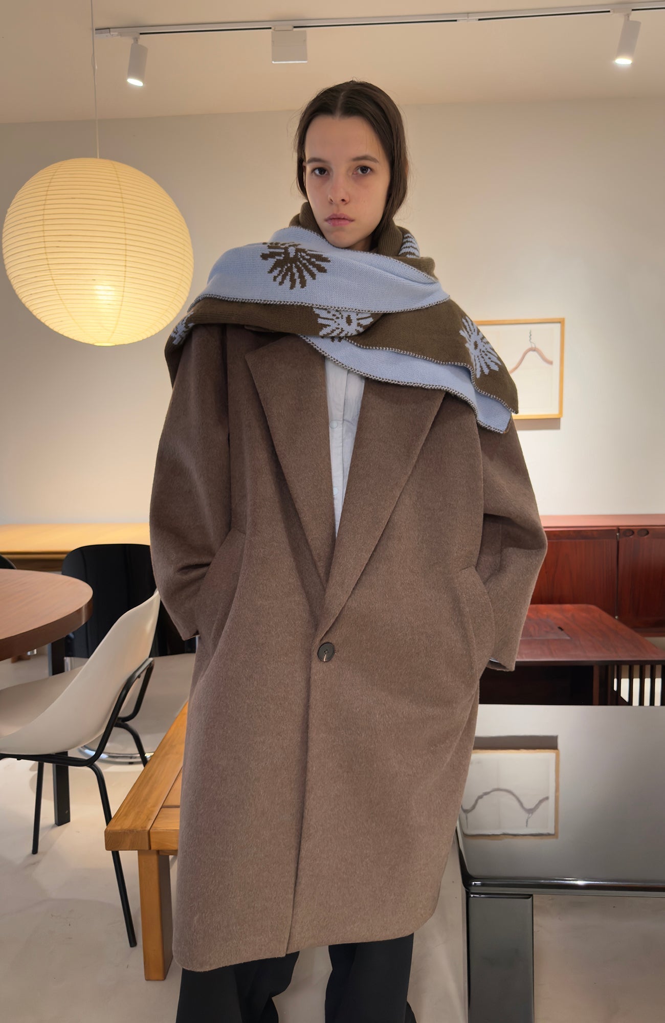MIICHOUS Floral Embroidered Detachable Liner Overcoat-Jacket-S-Brown-Free Shipping Leatheretro