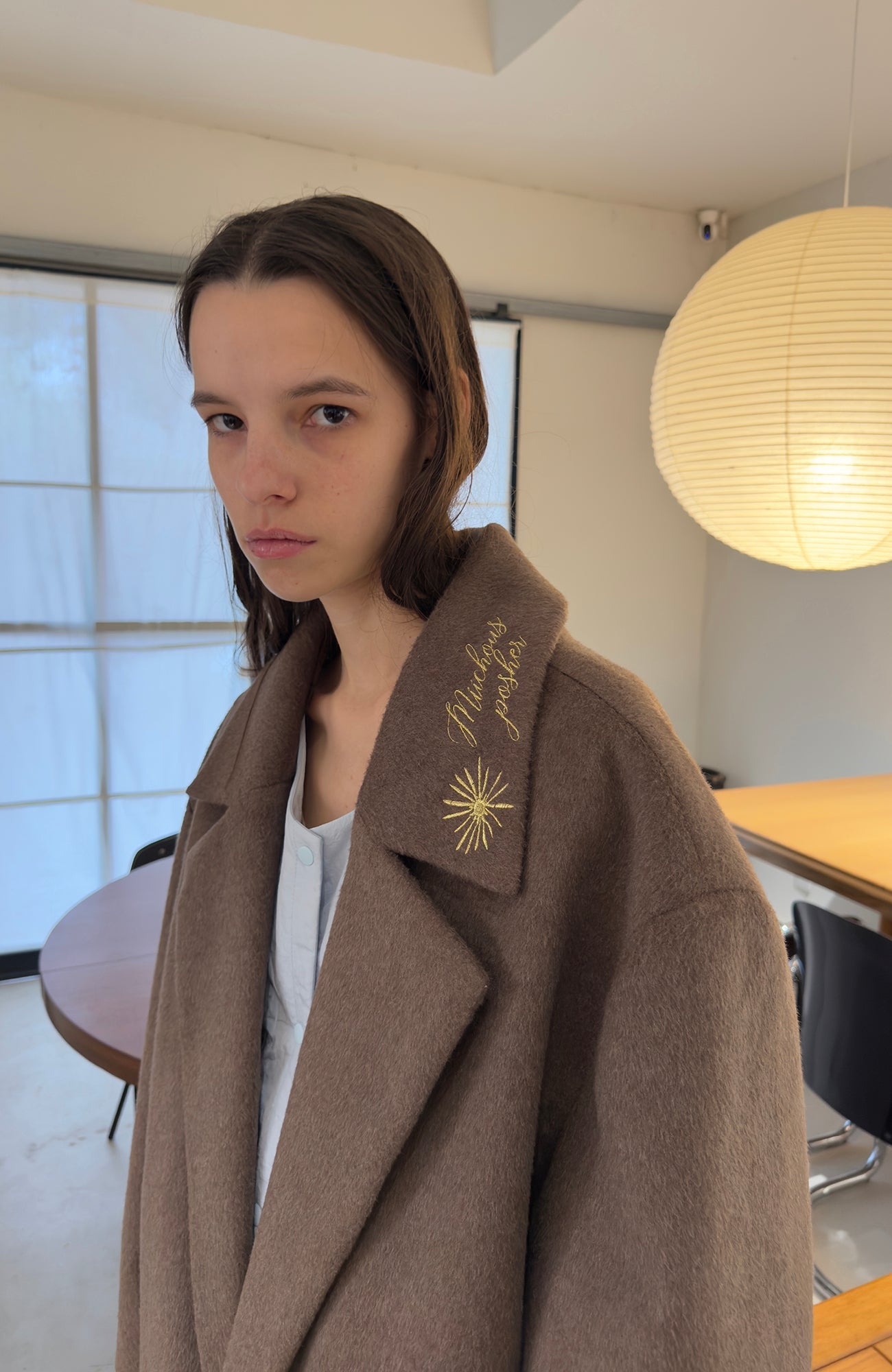 MIICHOUS Floral Embroidered Detachable Liner Overcoat-Jacket-S-Brown-Free Shipping Leatheretro