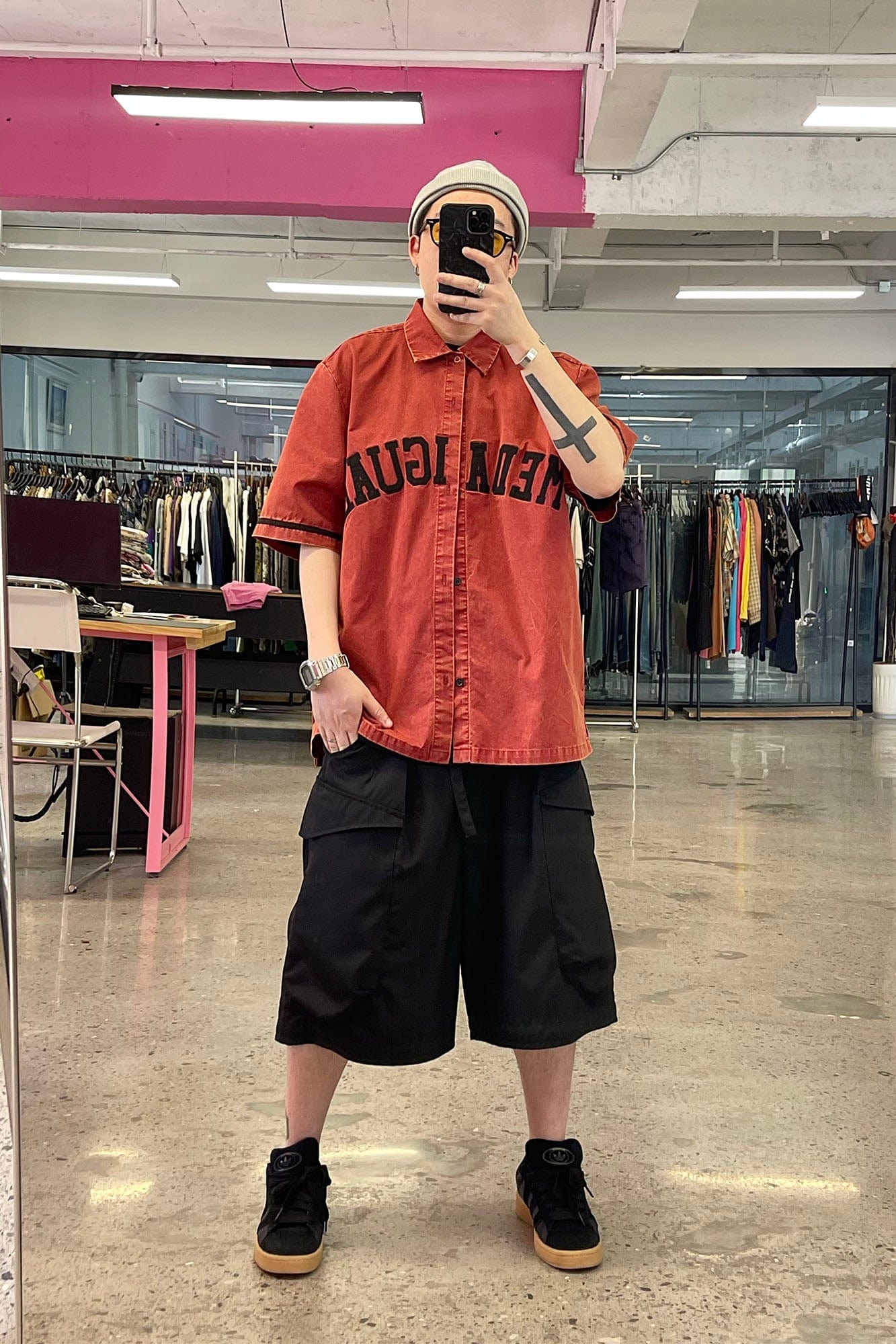 ME DA IGUAL Multi-Pocket Oversized Utility Shorts-Shorts-M-Free Shipping Leatheretro