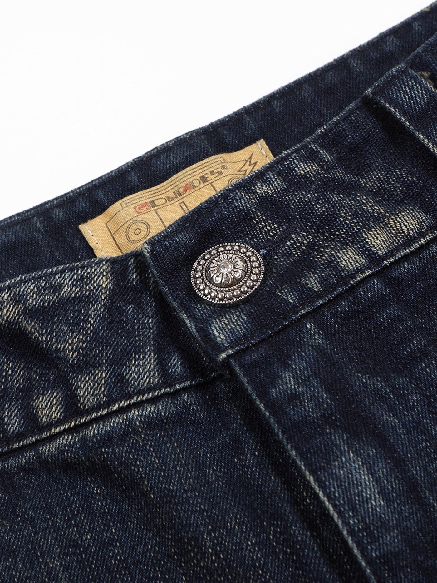 DND4DES Spliced Graffiti Wide-Leg Jeans-Jeans-S-Free Shipping Leatheretro