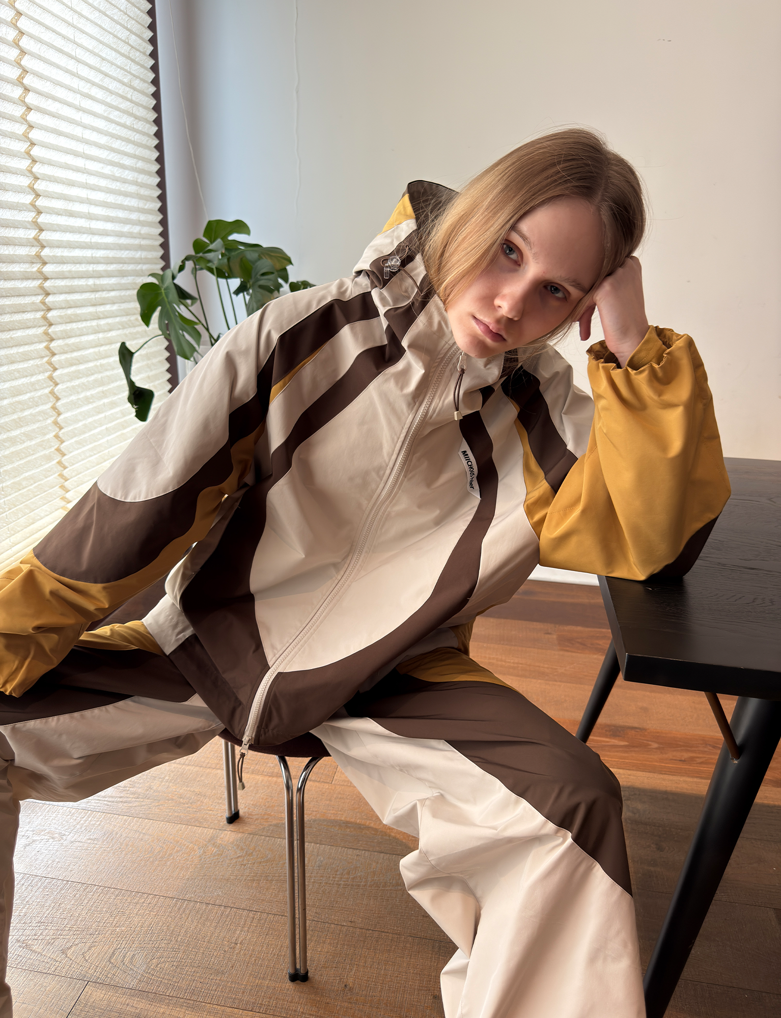 MIICHOUS Contrast Curved Panel Outdoor Pants-Pants-S-Yellow-Free Shipping Leatheretro