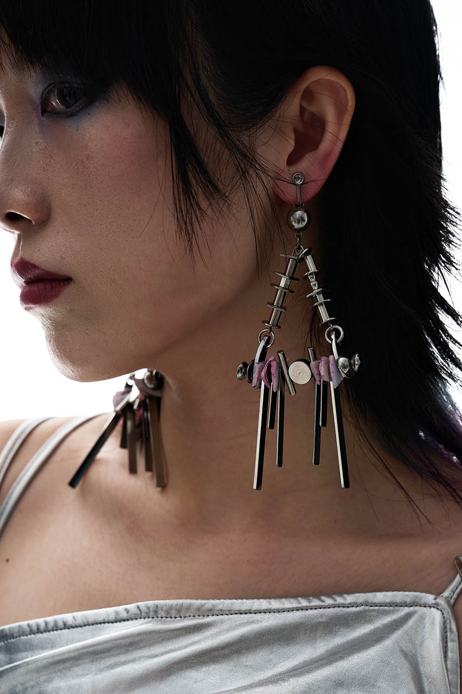 ILLUSORY Spike Entanglement Earrings-Earring-Ear clip-Free Shipping Leatheretro