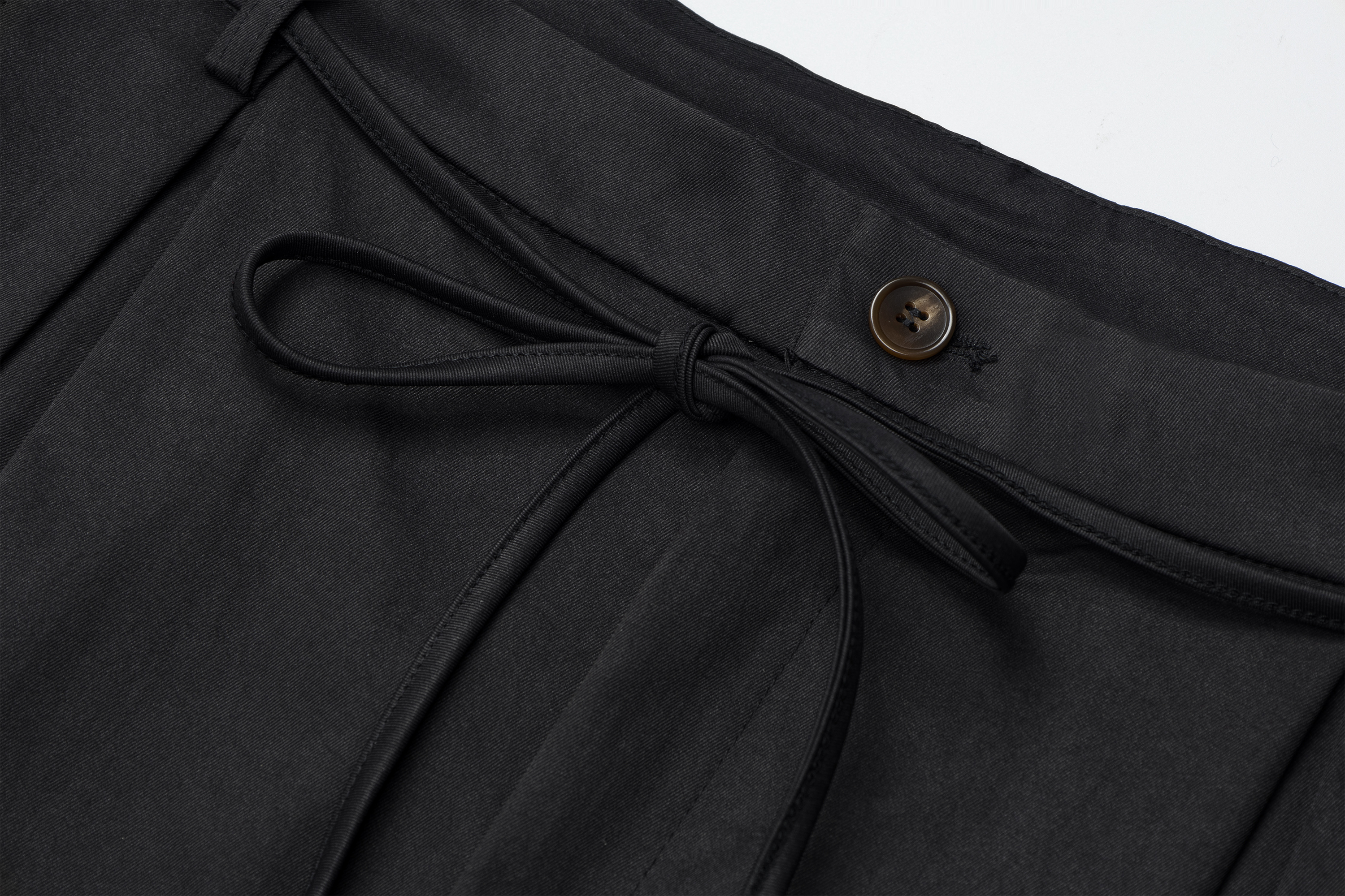 OVDY Pleated Textured Wide-Leg Pants-Pants-S-Black-Free Shipping Leatheretro