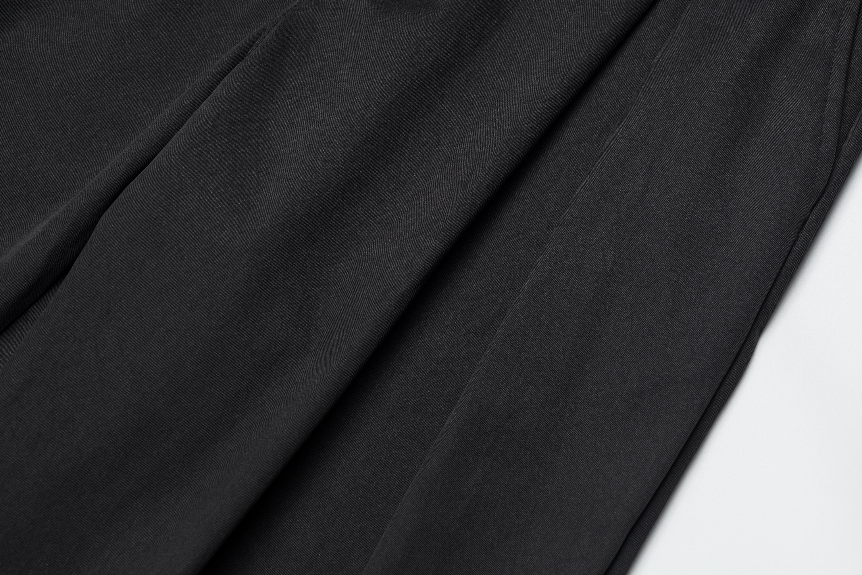 OVDY Pleated Textured Wide-Leg Pants-Pants-S-Black-Free Shipping Leatheretro
