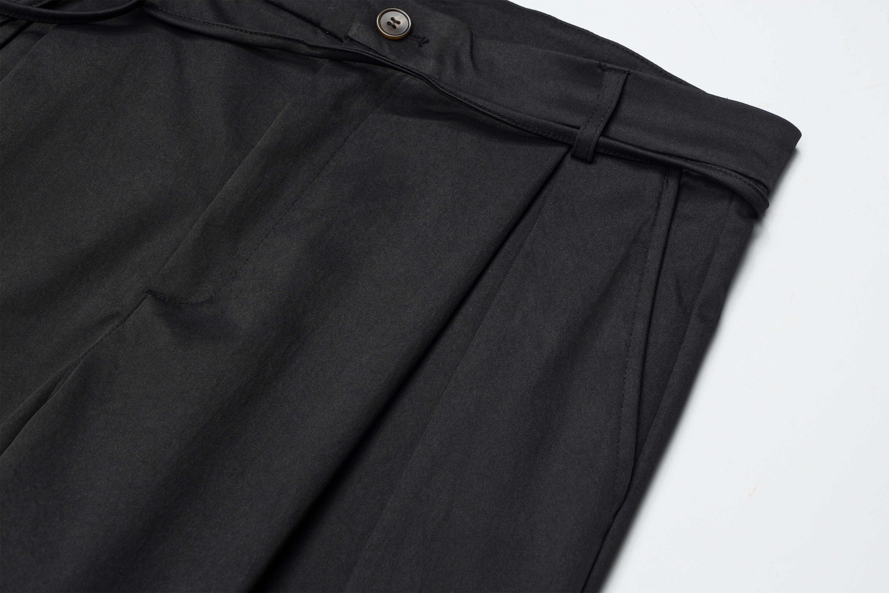 OVDY Pleated Textured Wide-Leg Pants-Pants-S-Black-Free Shipping Leatheretro
