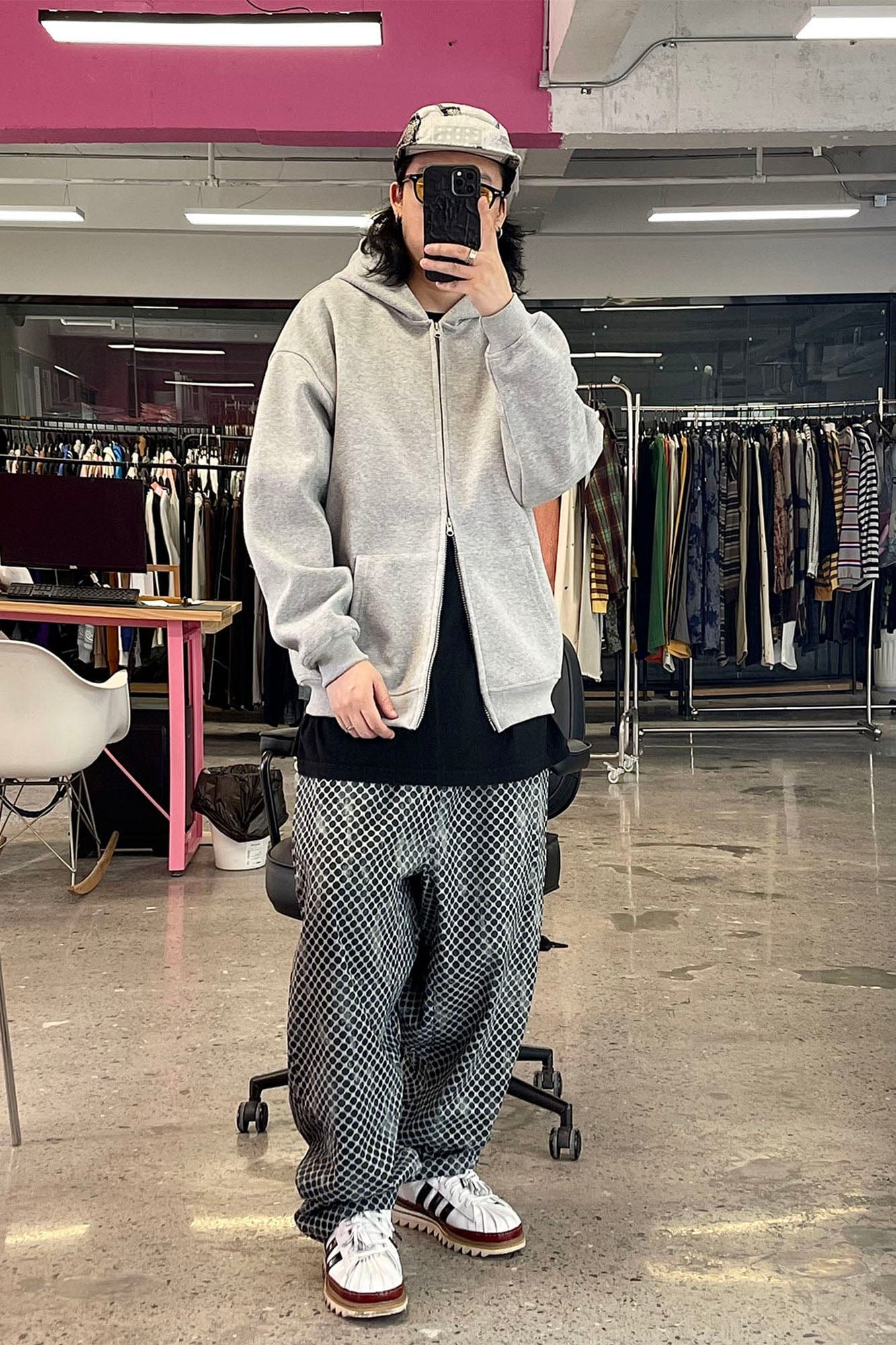 ME DA IGUAL Washed Dot Full-Print Harem Pants-Pants-M-Free Shipping Leatheretro