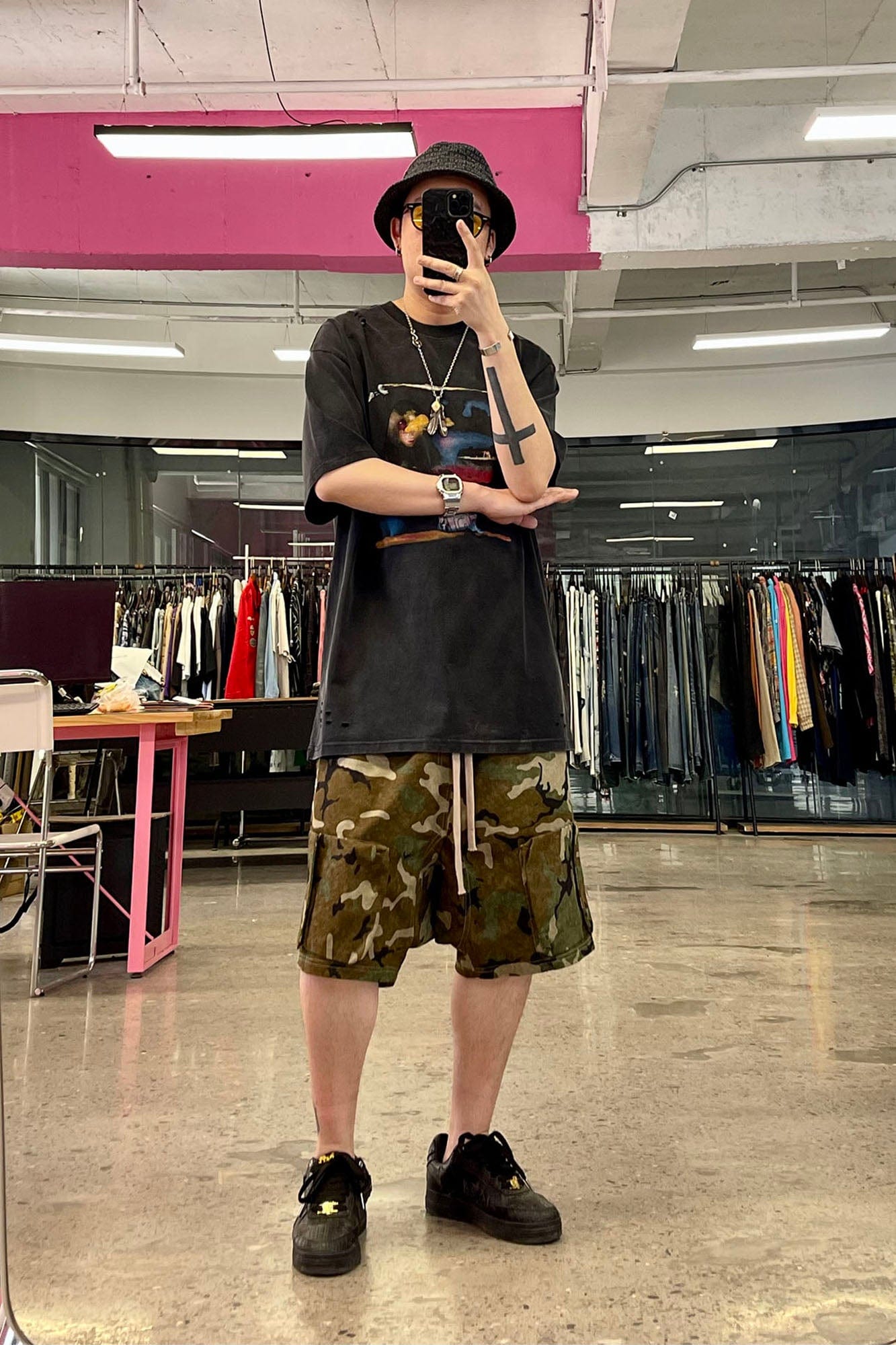 ME DA IGUAL Utility Camo Drawstring Shorts-Shorts-M-Free Shipping Leatheretro